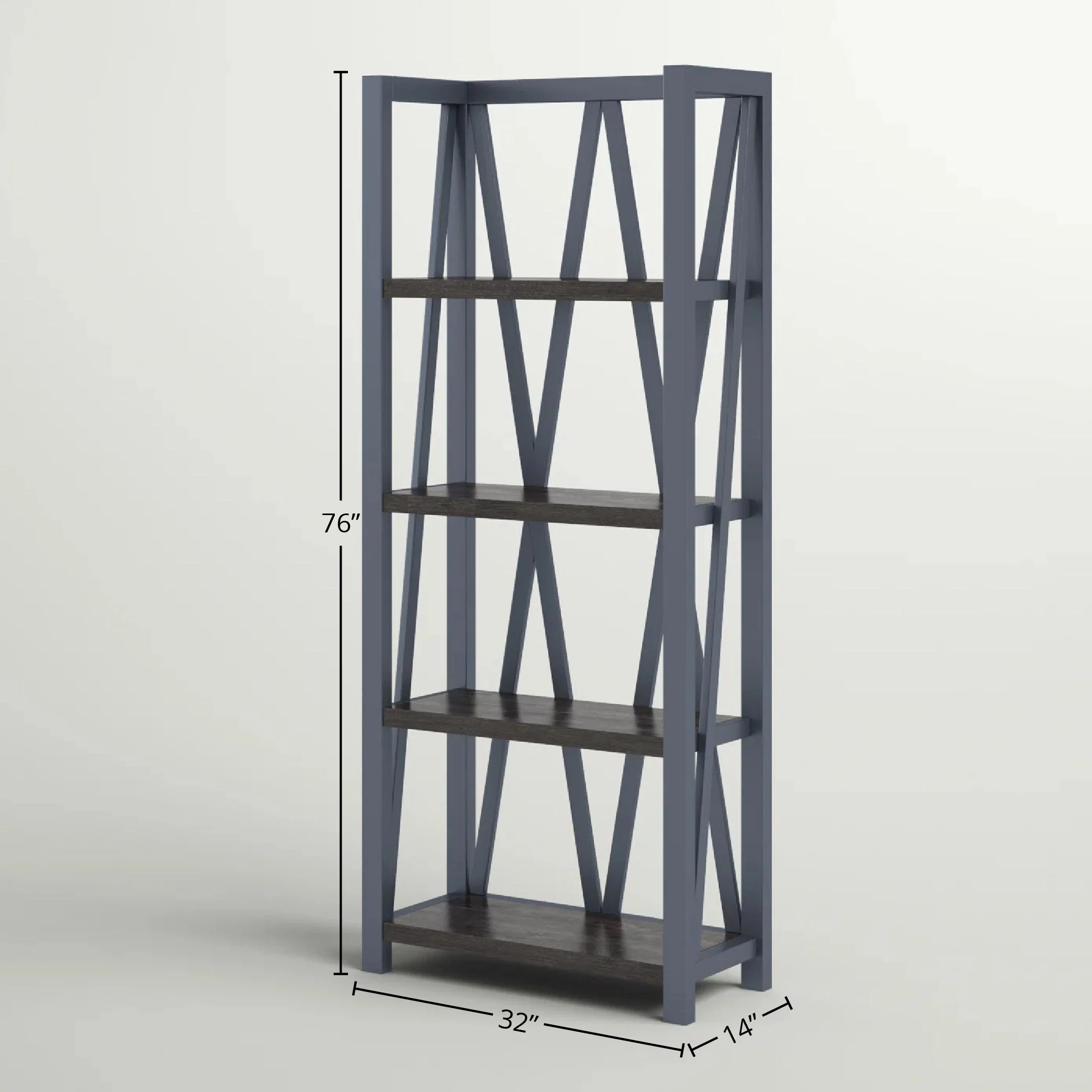 AMERICANA MODERN - DENIM Etagere Bookcase - Image 3
