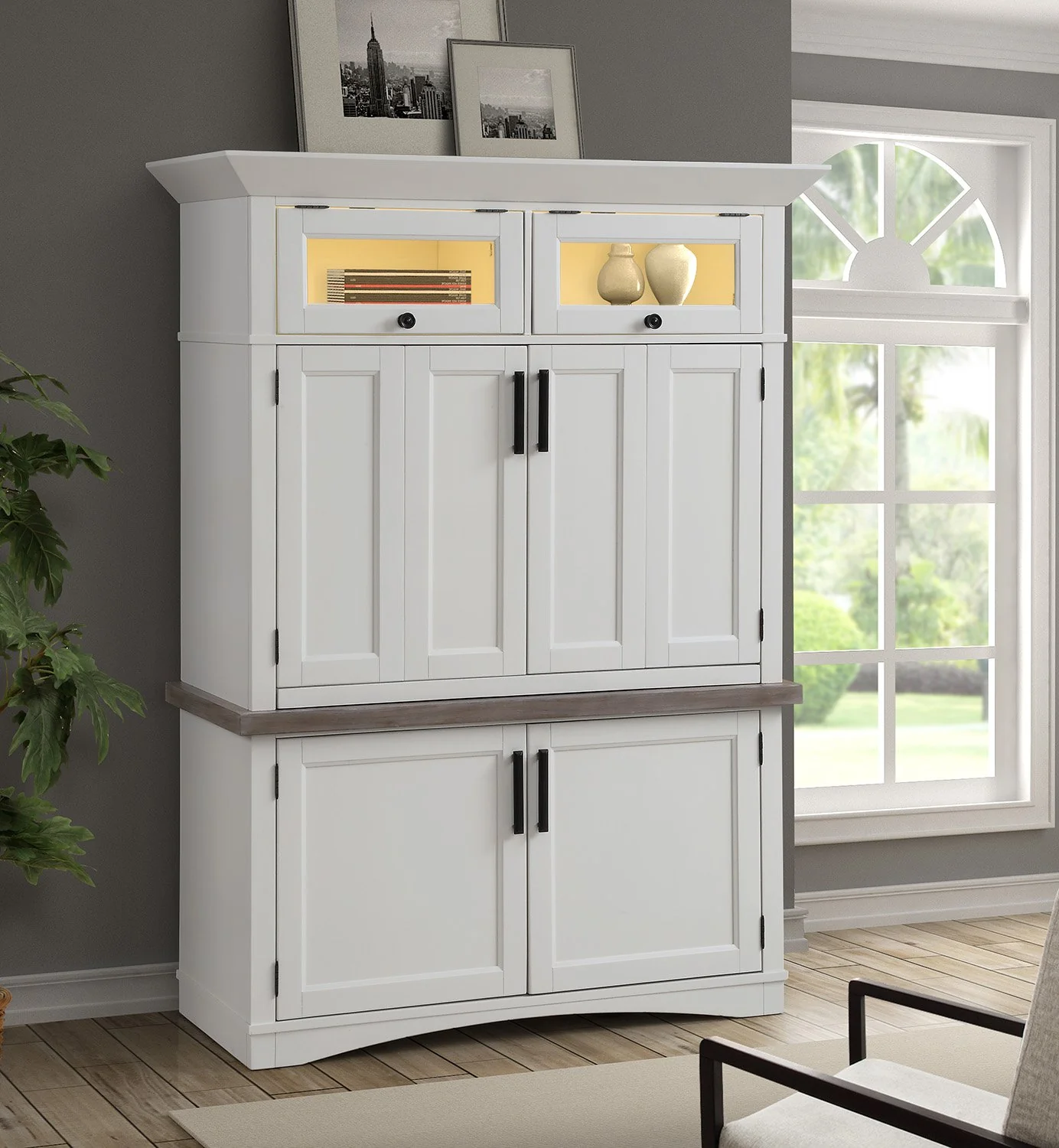 AMERICANA MODERN - COTTON Workstation with LED Light - Image 4