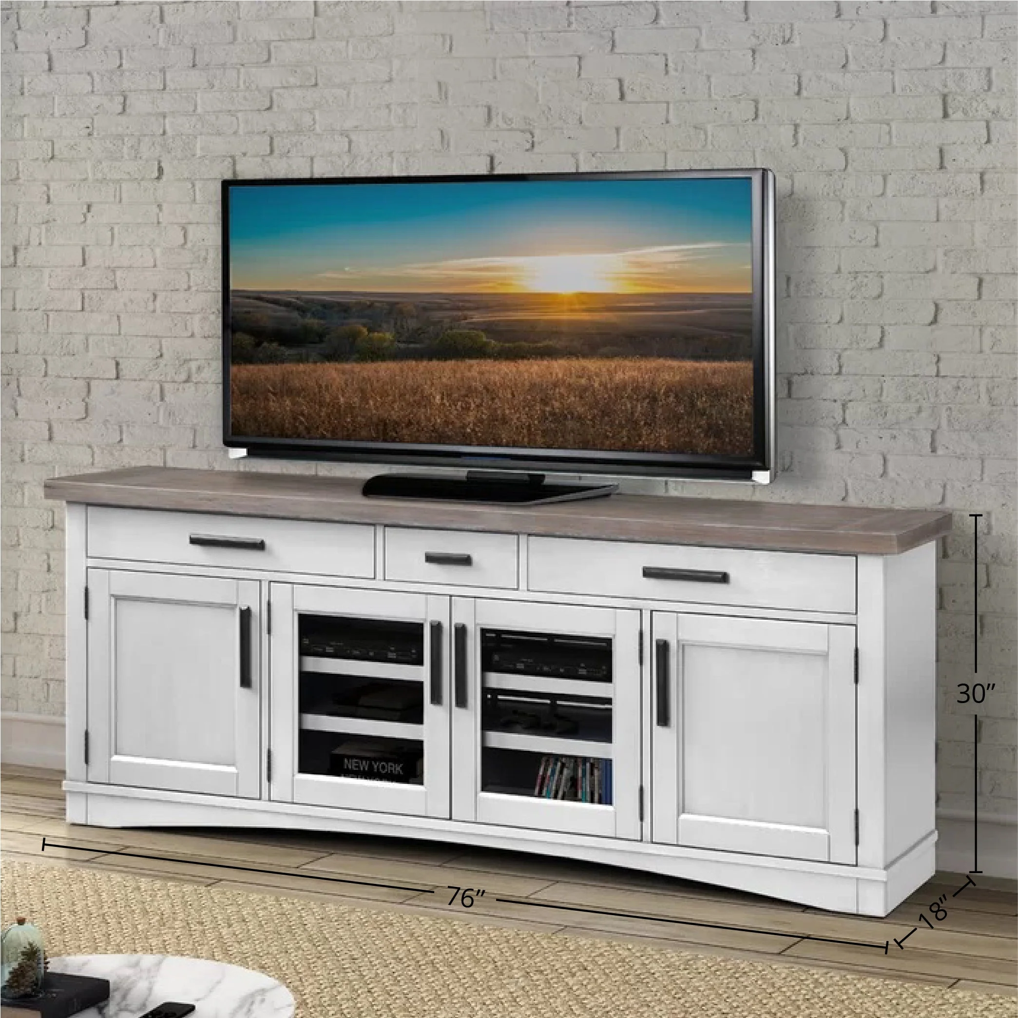 AMERICANA MODERN - COTTON 76" TV Console - Image 4