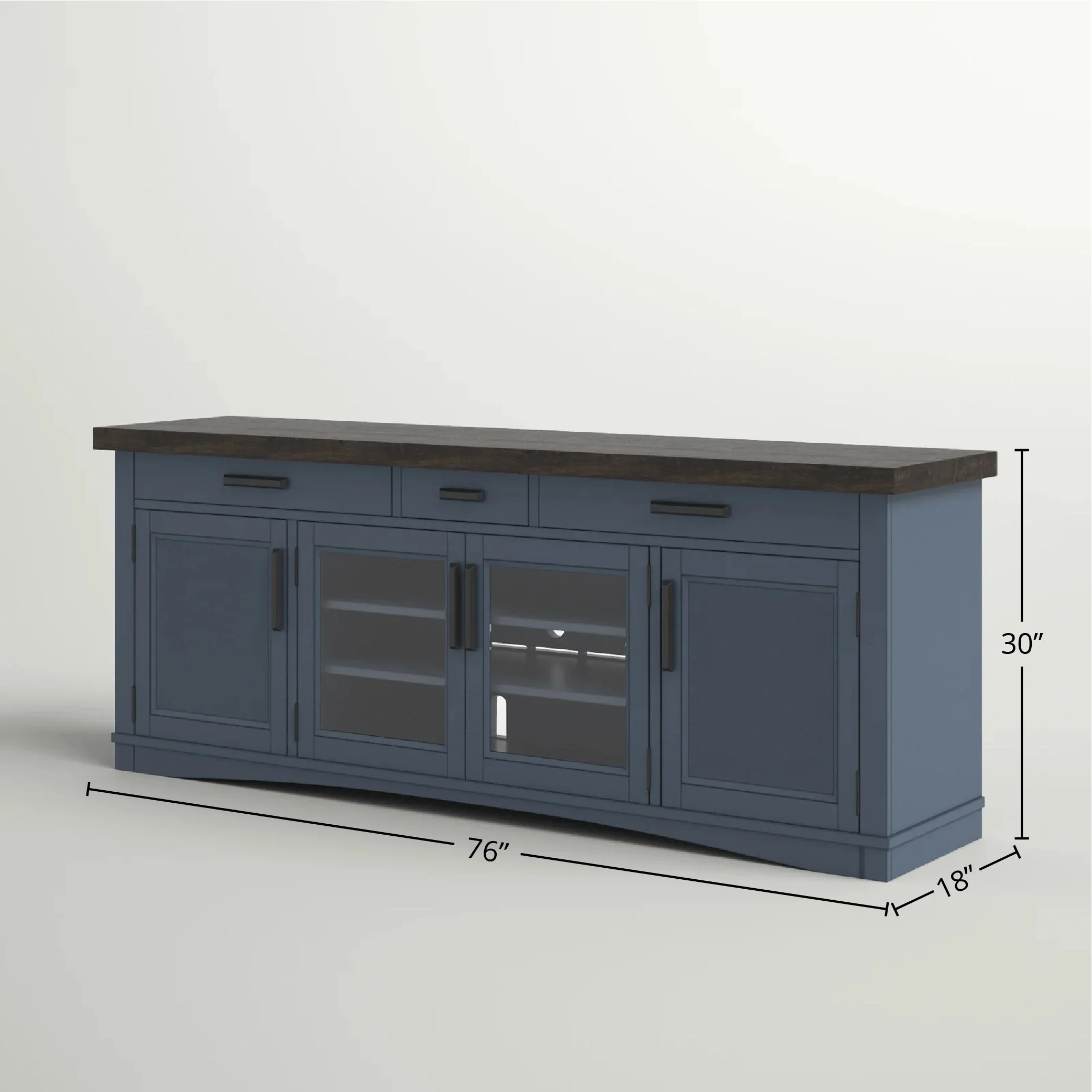 AMERICANA MODERN - DENIM 76" TV Console - Image 3