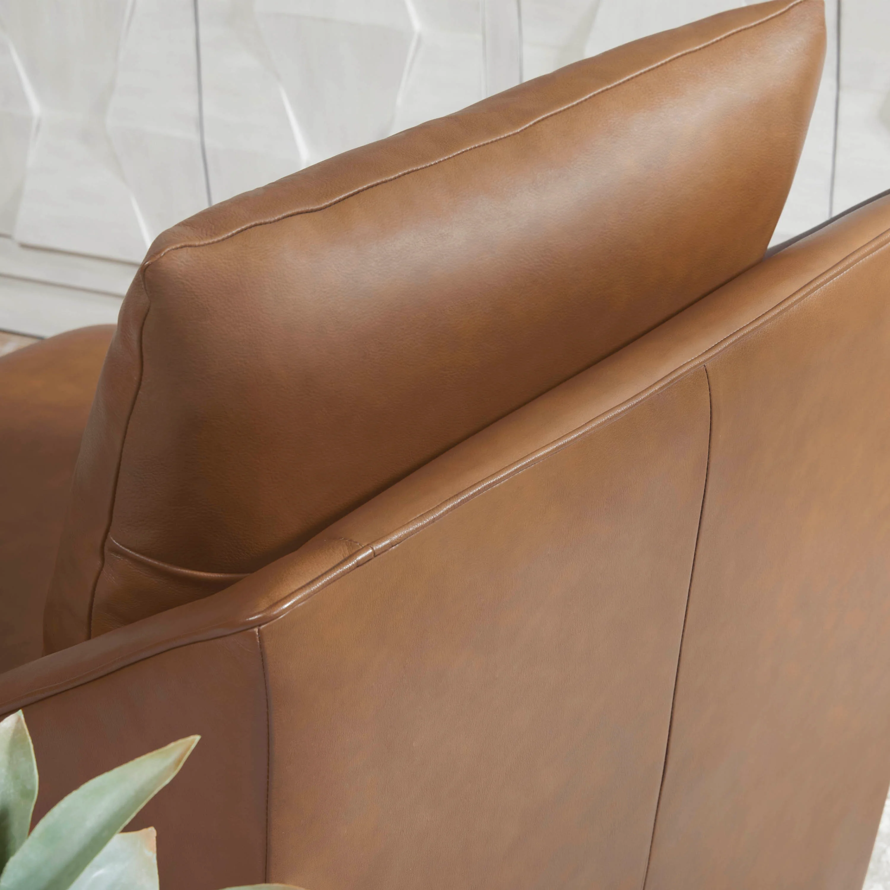 ASHER - STEAMBOAT ECRU 360 Degree Swivel Accent Chair - Image 4