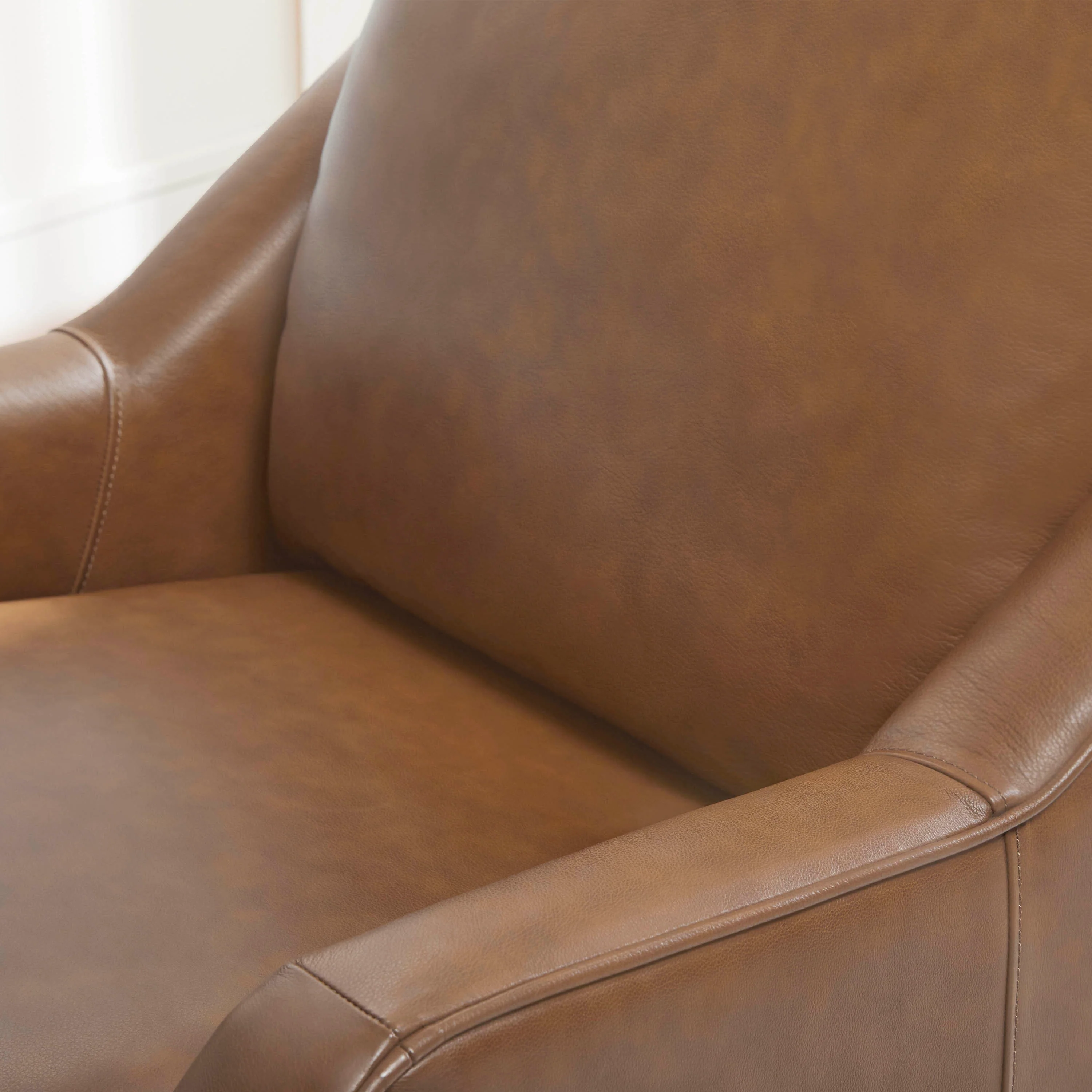 ASHER - STEAMBOAT ECRU 360 Degree Swivel Accent Chair - Image 5