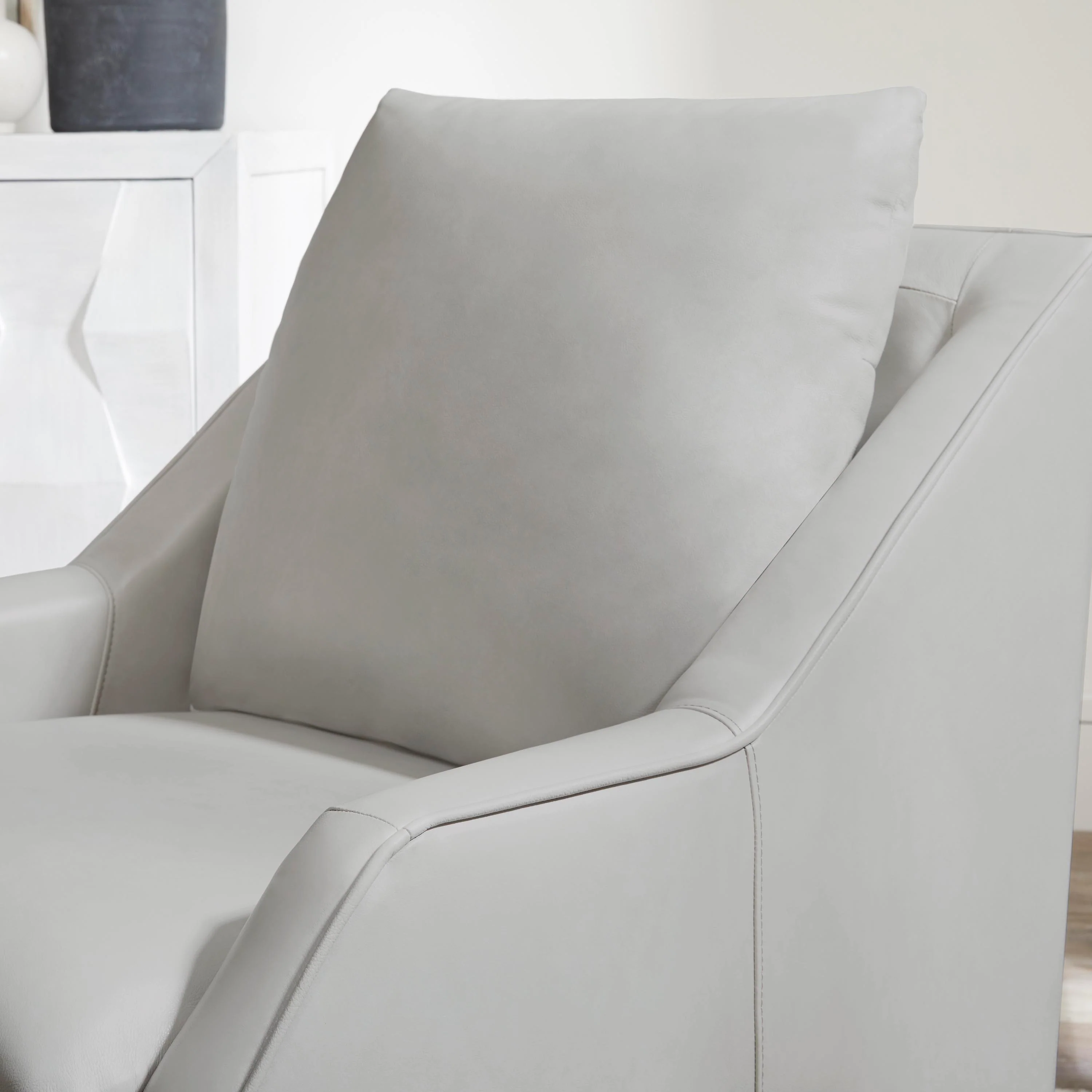 ASHER - STEAMBOAT ICE 360 Degree Swivel Accent Chair - Image 4