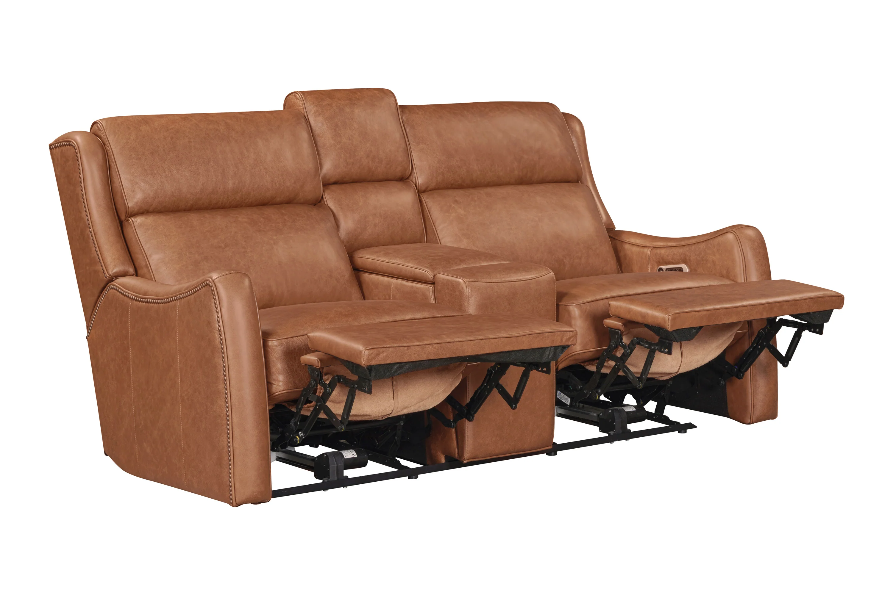 CHANNING - RENAISSANCE CINNAMON Power Zero Gravity Tilt Console Loveseat P3 - Image 3