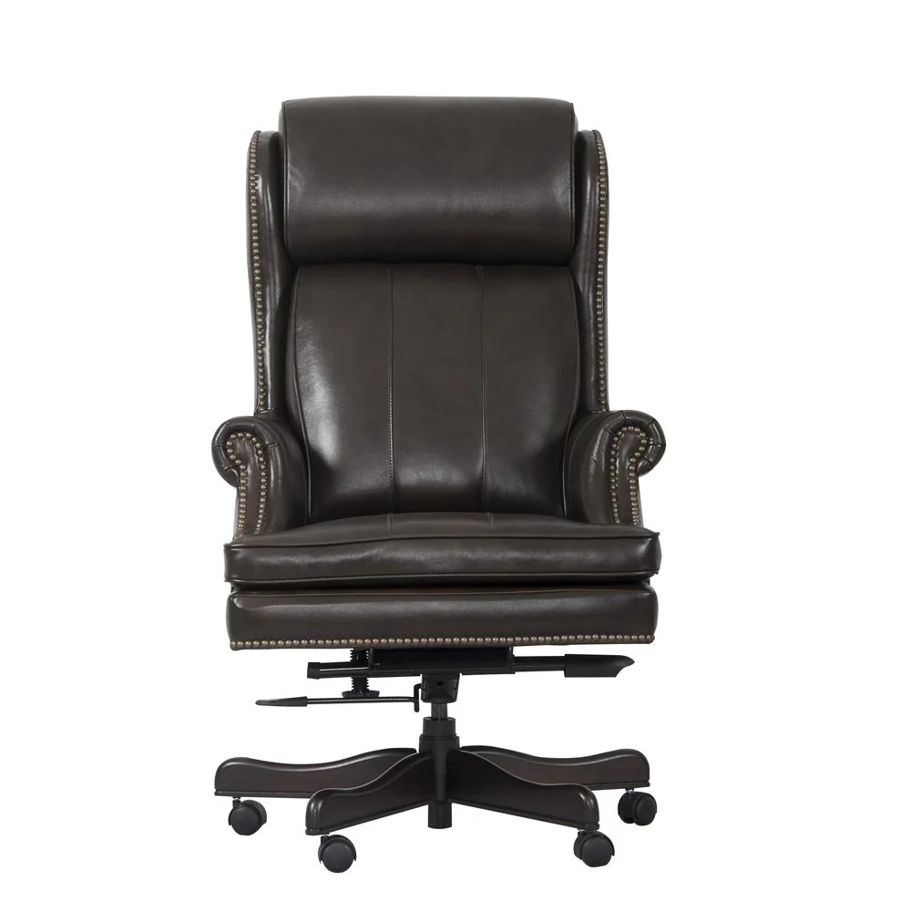DC#105-PBR - PACIFIC BROWN Leather Desk Chair - Image 3