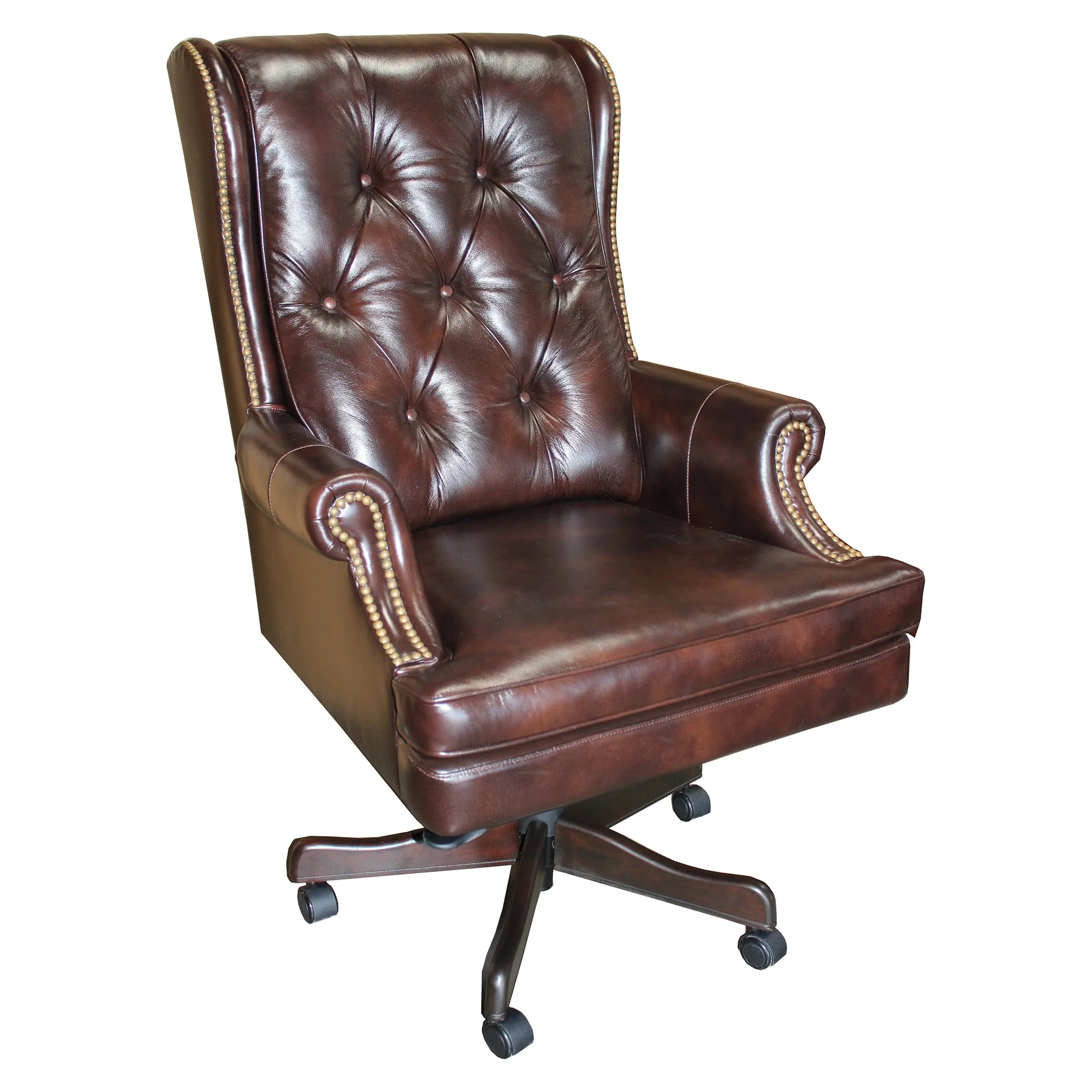DC#112-HA - HAVANA Leather Desk Chair - Image 4