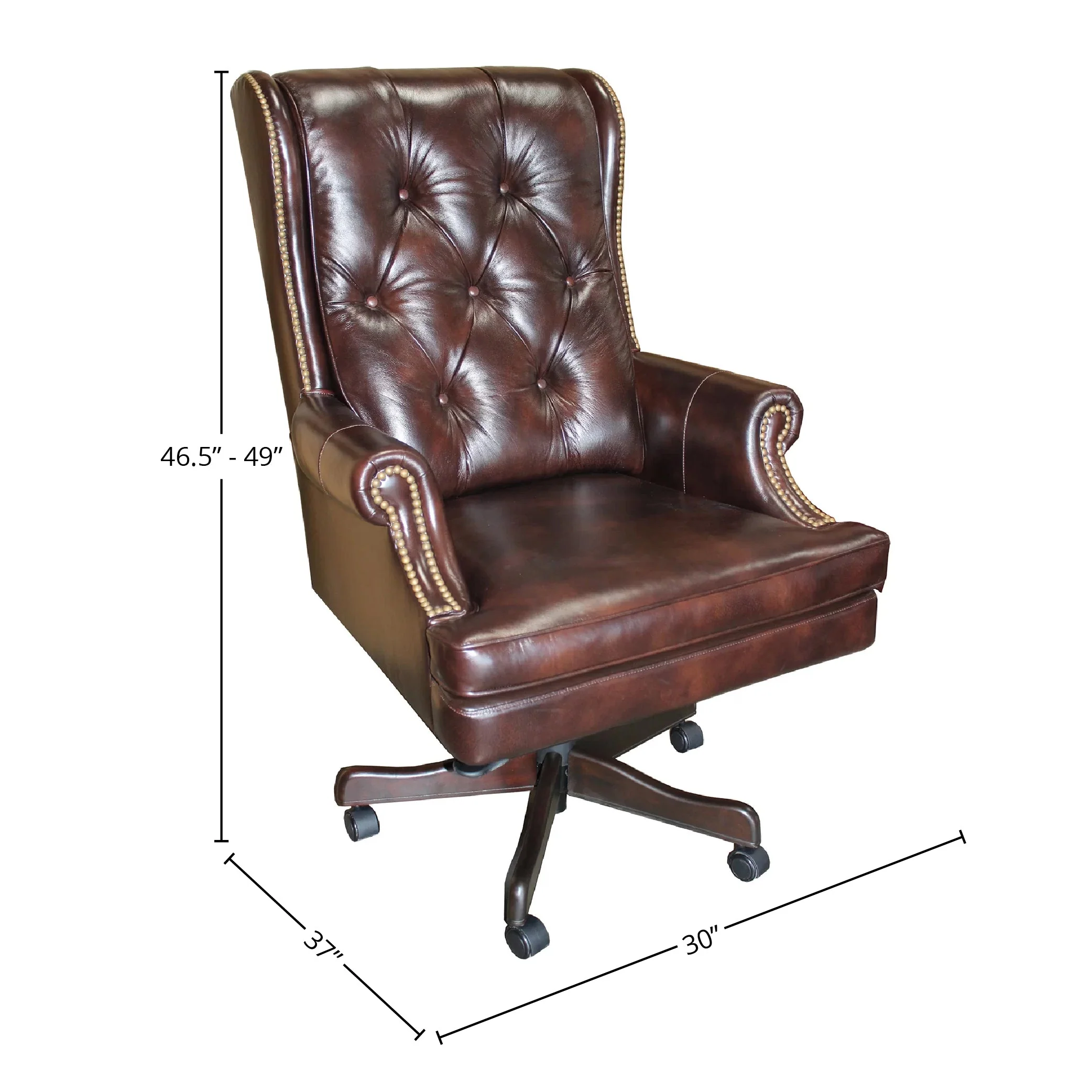DC#112-HA - HAVANA Leather Desk Chair - Image 6