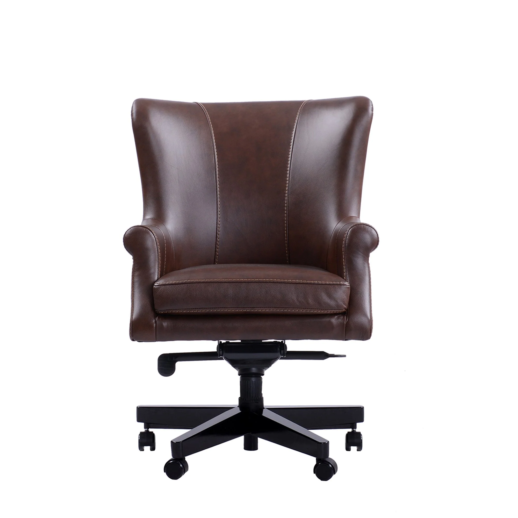 DC#129-VBR - VERONA BROWN Leather Desk Chair - Image 3