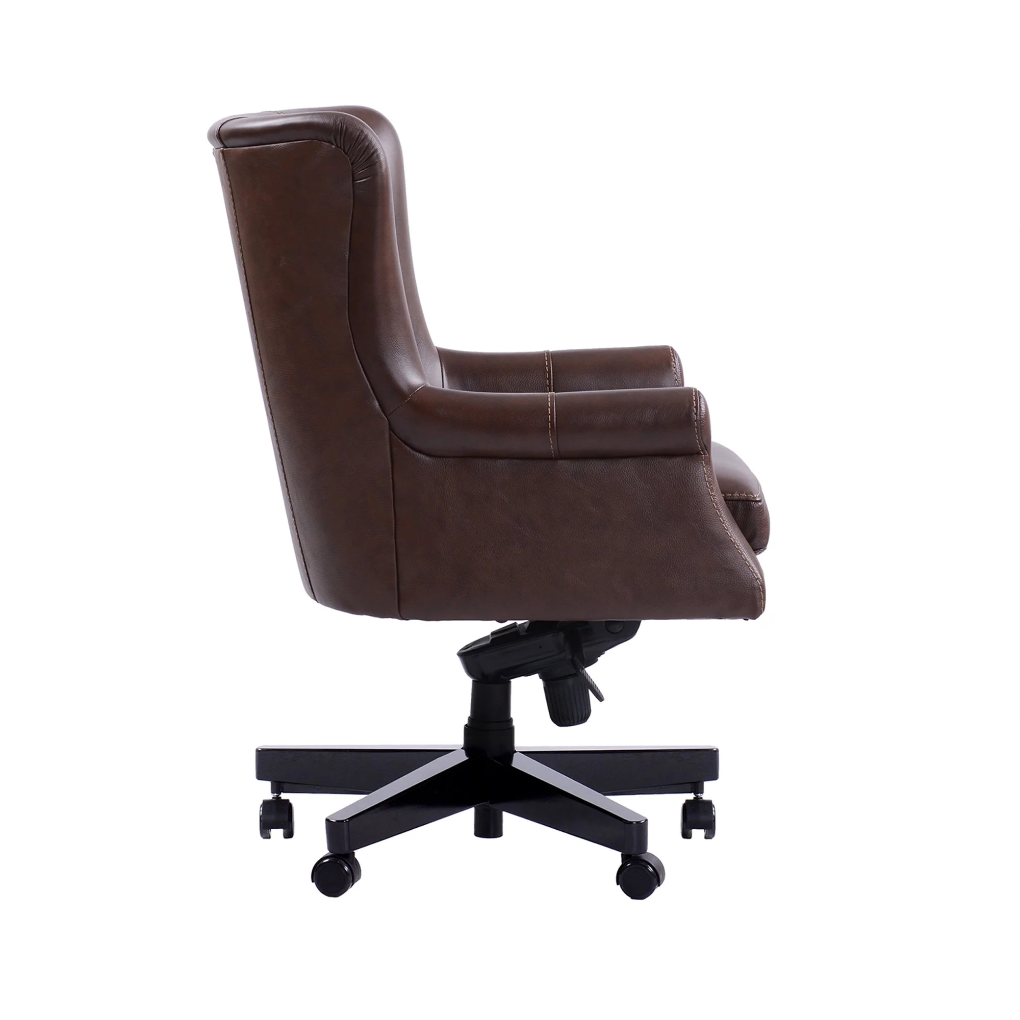 DC#129-VBR - VERONA BROWN Leather Desk Chair - Image 4