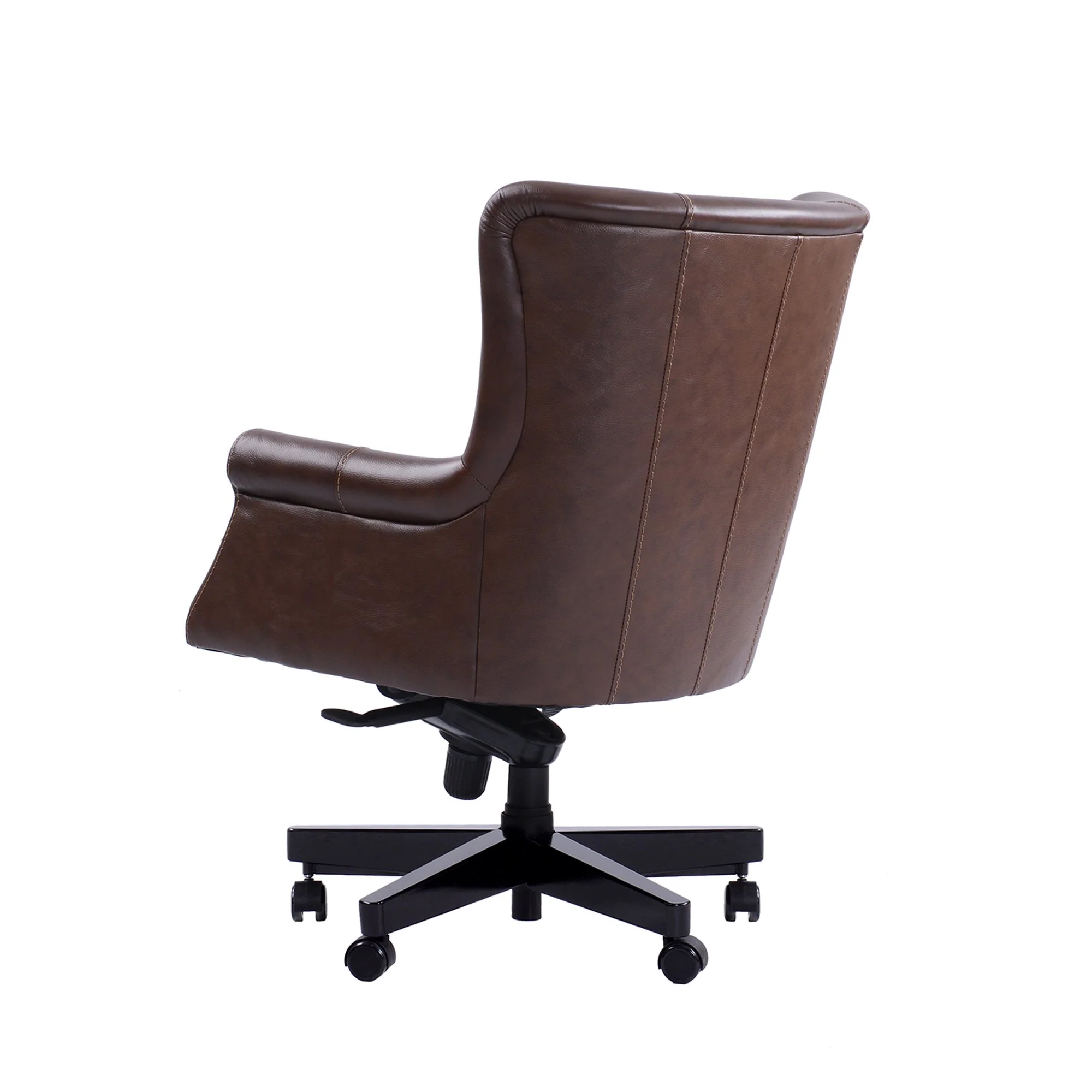 DC#129-VBR - VERONA BROWN Leather Desk Chair - Image 5