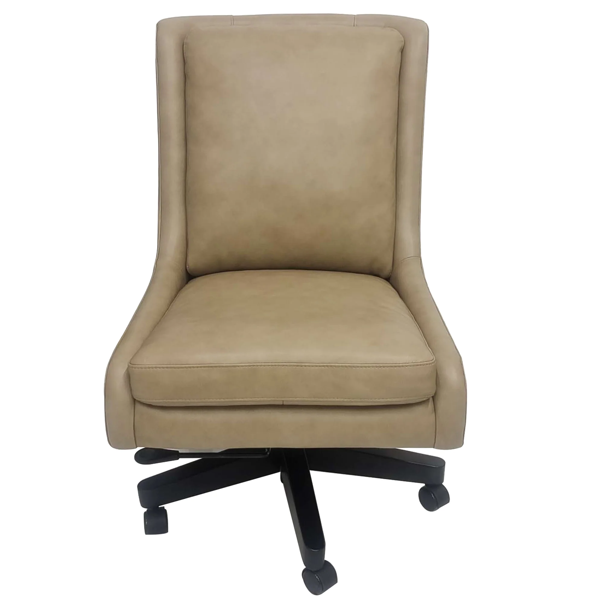 DC#131-LTCR- LOTUS CREAM Leather Desk Chair - Image 3