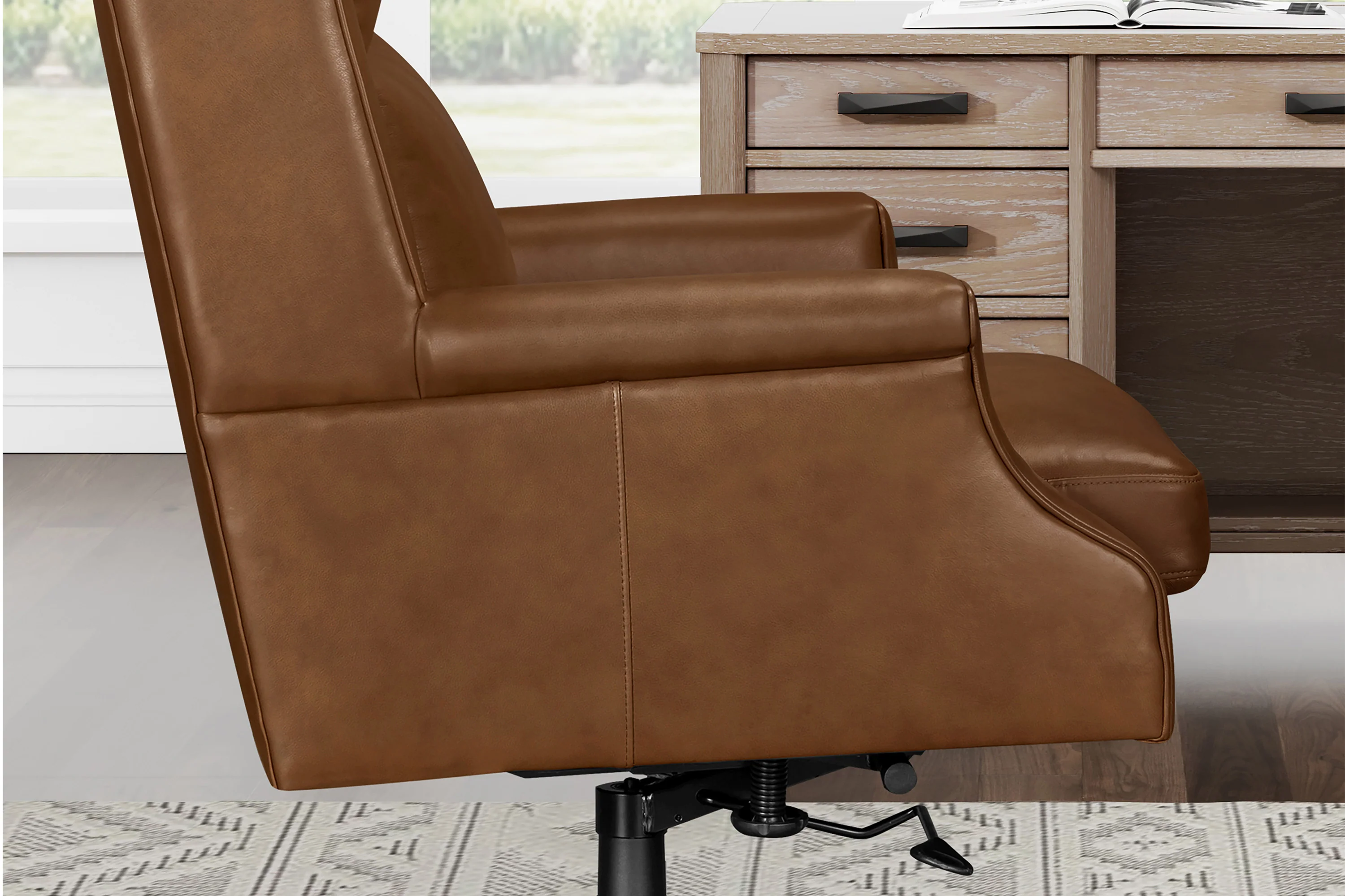 DC-132-RECH - RENAISSANCE CHESTNUT Leather Desk Chair - Image 10