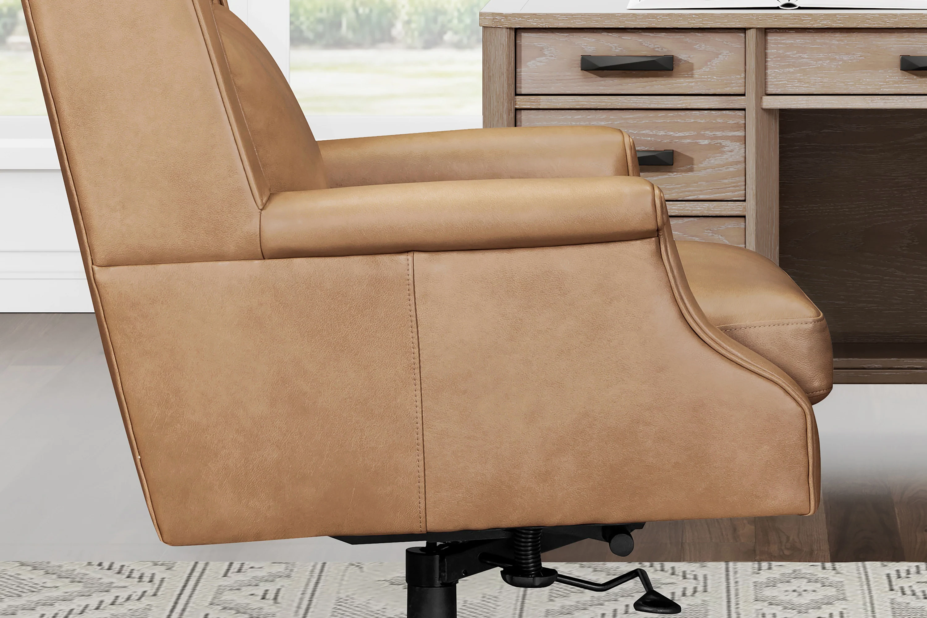 DC-132-RECL - RENAISSANCE CLAY Leather Desk Chair - Image 10