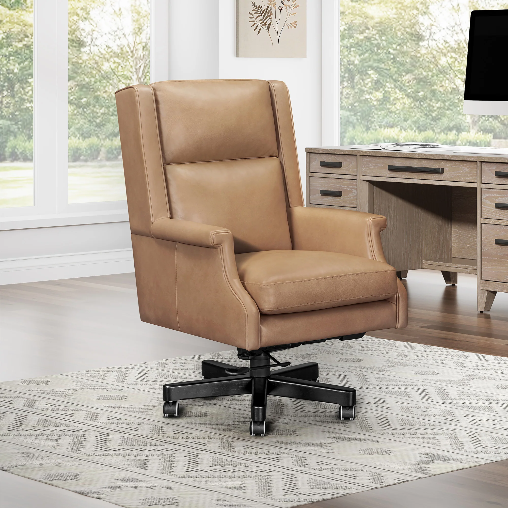 DC-132-RECL - RENAISSANCE CLAY Leather Desk Chair - Image 6