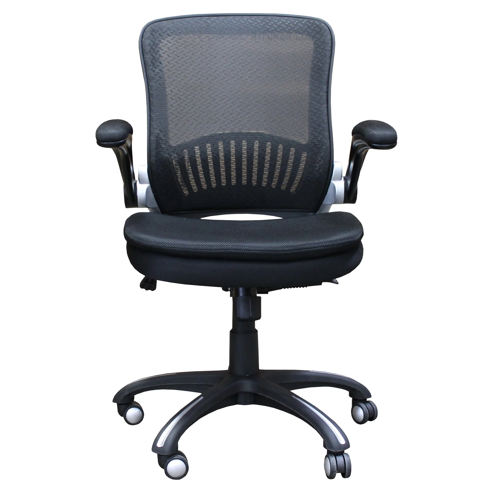 DC#301-BLK - BLACK Fabric Desk Chair - Image 4