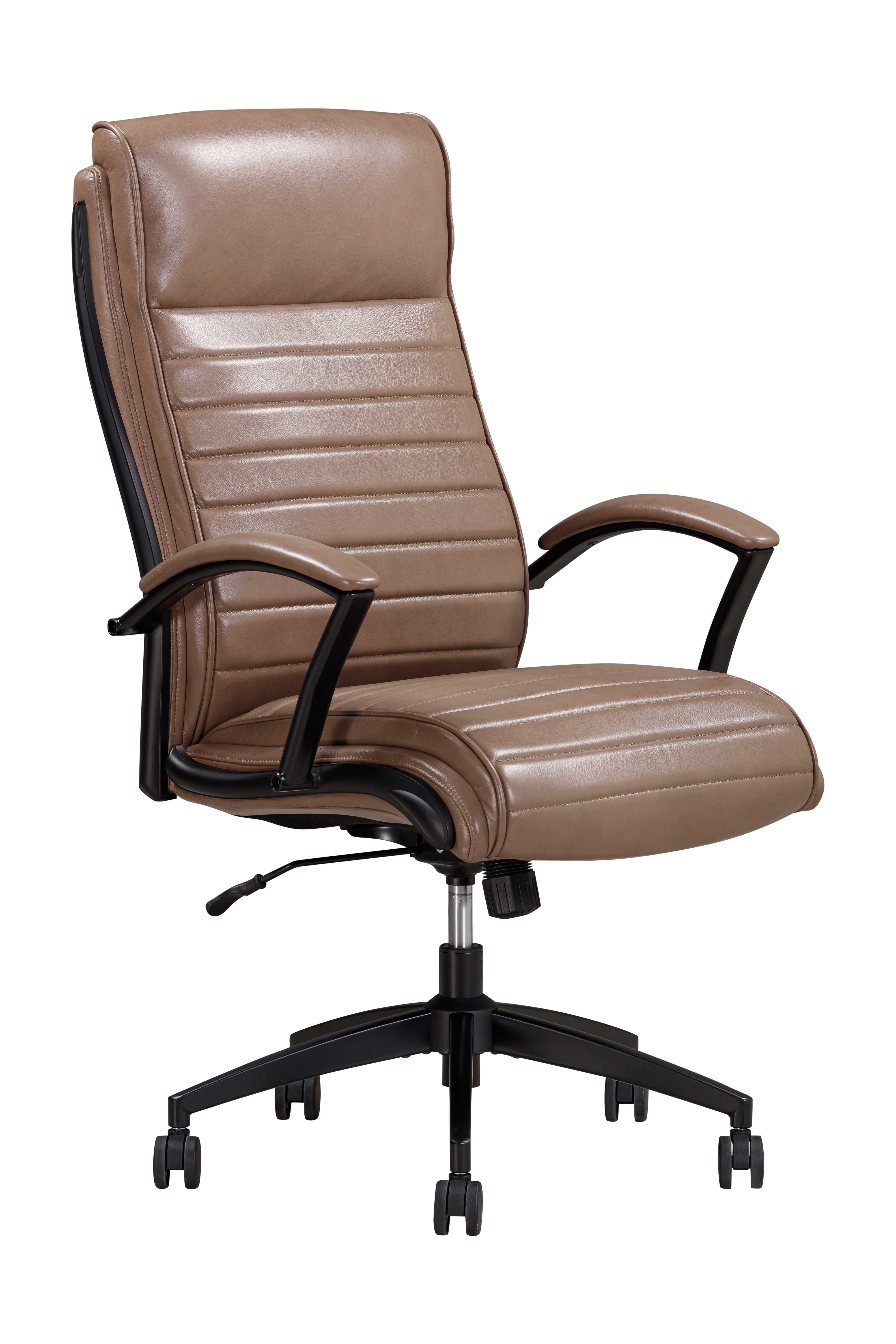 DC#370-SMLT - SMOOTH LATTE Leather Desk Chair - Image 4