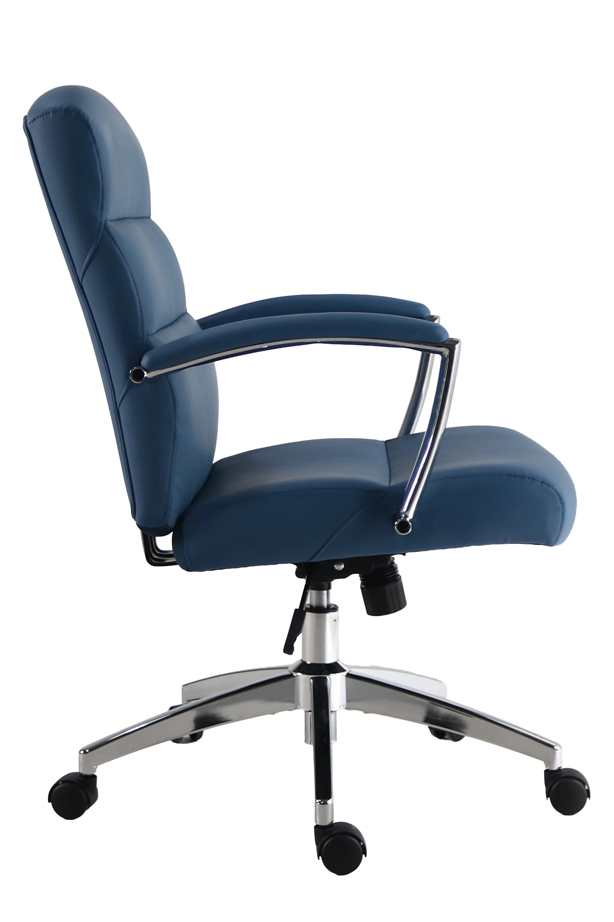 DC-601-SFSB - SOFTY STEEL BLUE Vegan Leather Desk Chair - Image 3