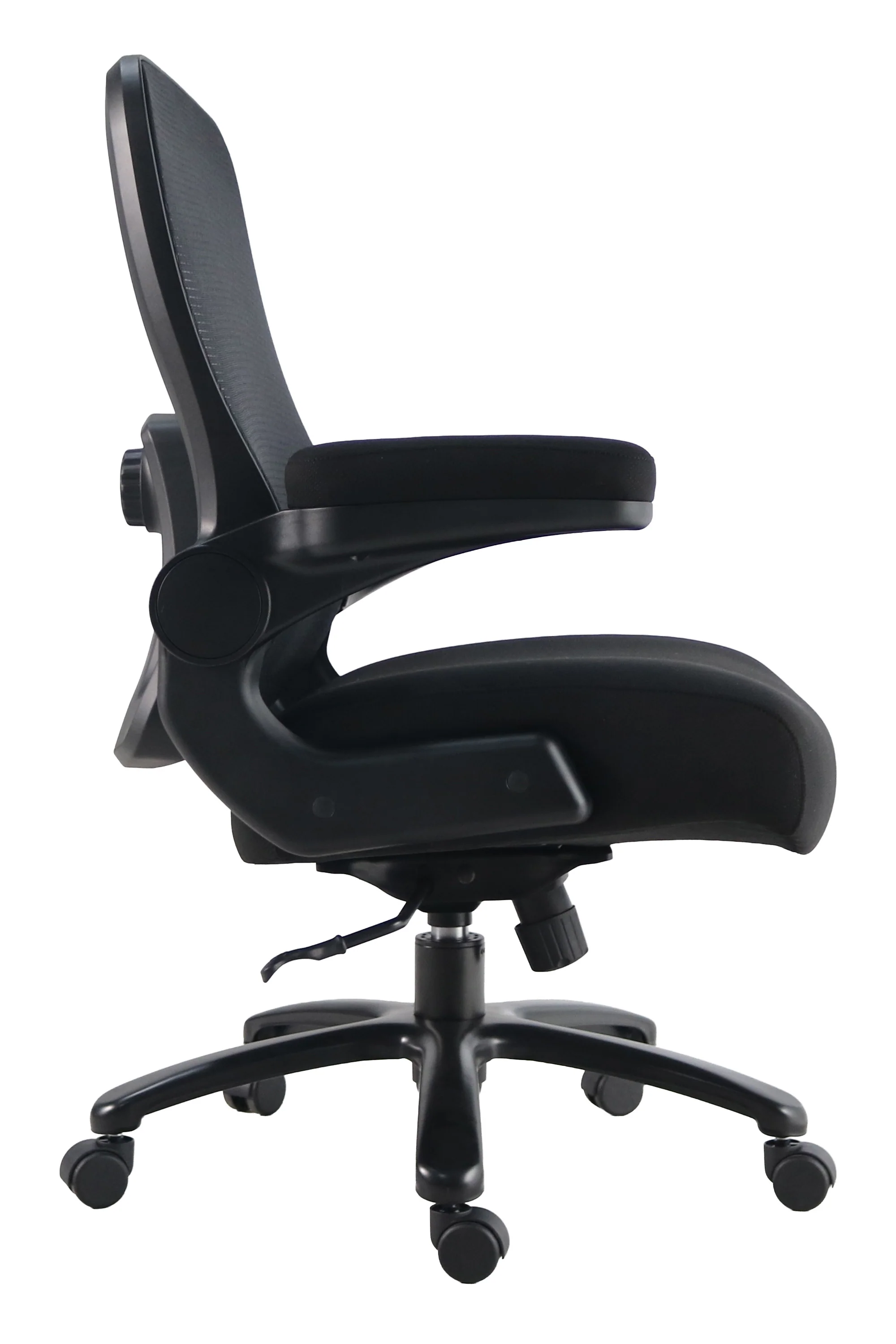 DC-603-BLK - BLACK Mesh Desk Chair Big Man 500lb lumbar - Image 3