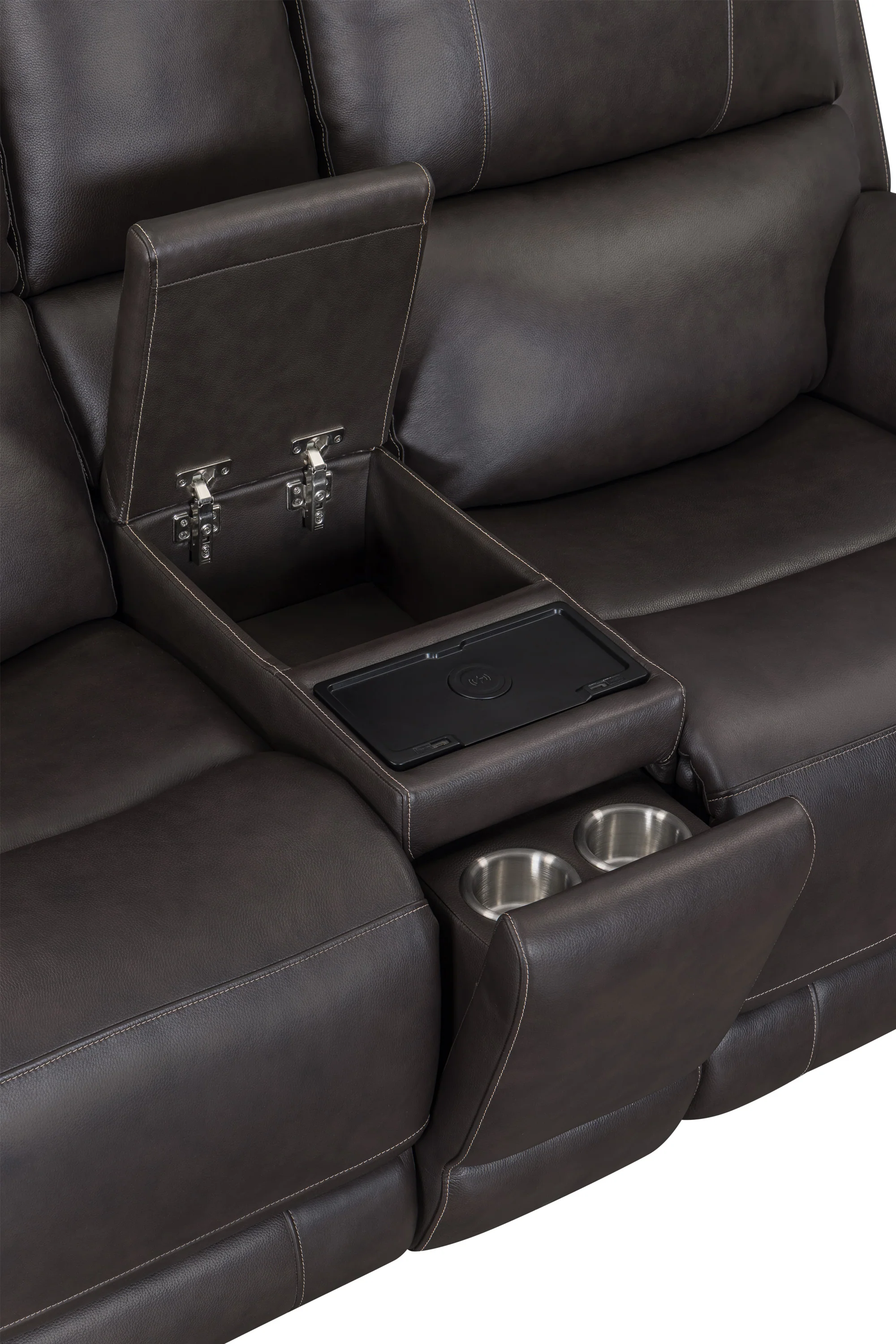 EASTON - STEAMBOAT BROWN Power Zero Gravity Tilt Console Loveseat - Image 10