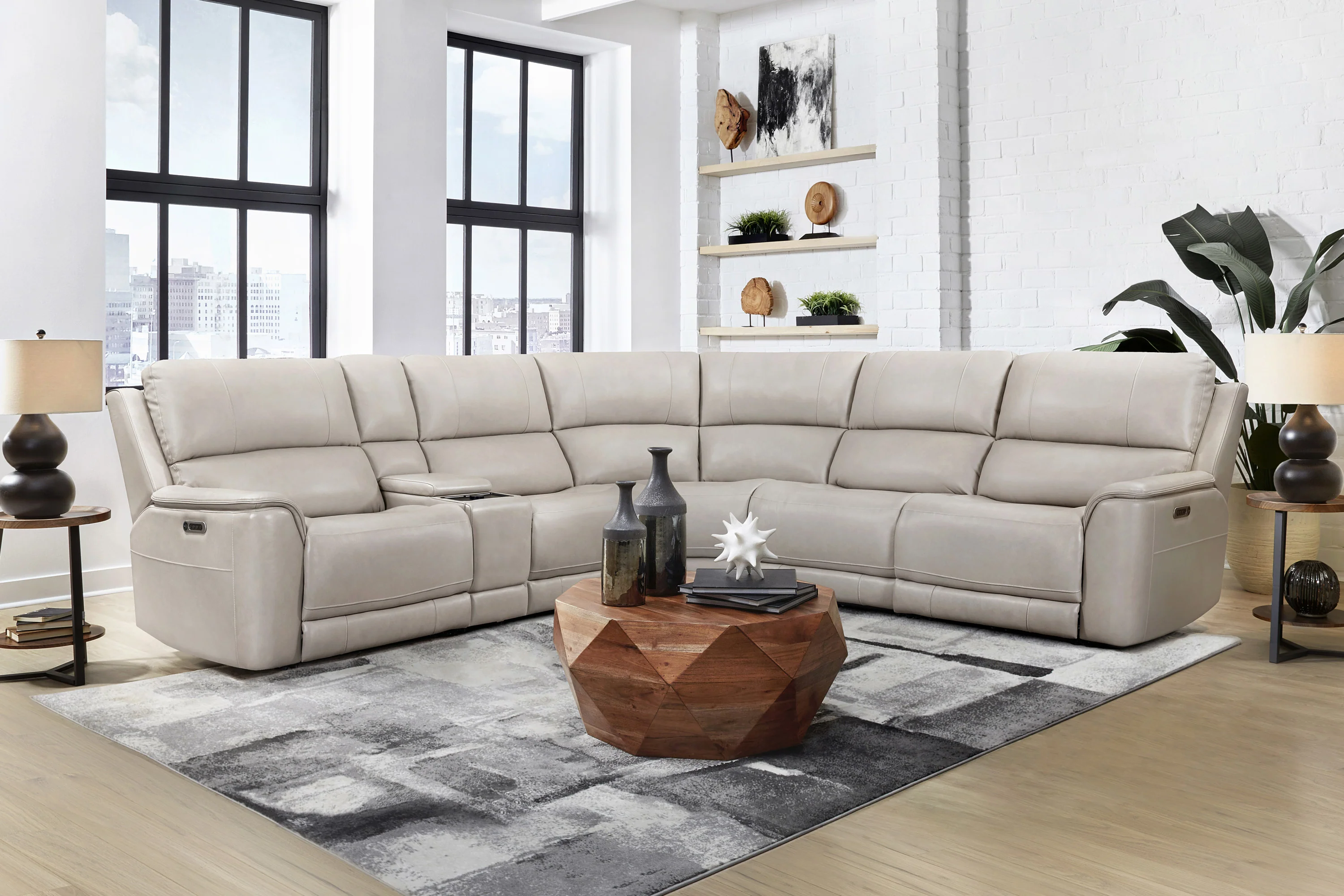 EASTON - STEAMBOAT QUARTZ 6pc Power Zero Gravity Modular Sectional with Power Headrest & Lumbar - Image 13