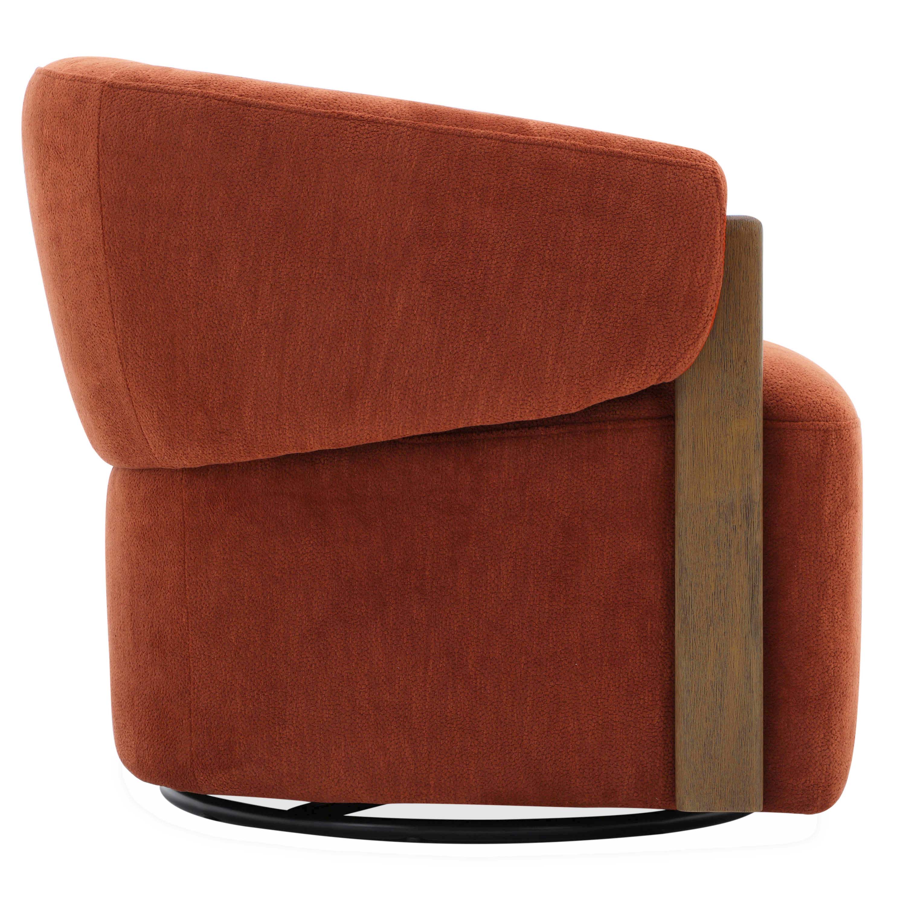 FINLEY - ISLAND RUST Swivel Accent Chair - Image 7
