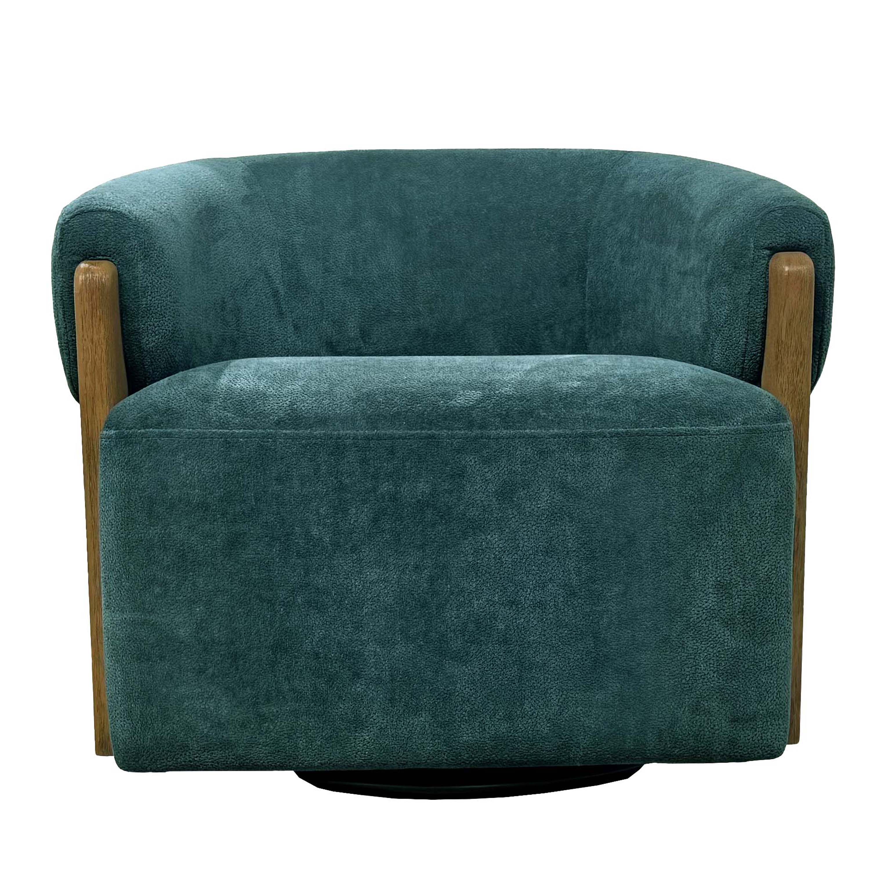 FINLEY - ISLAND TEAL Swivel Accent Chair - Image 6