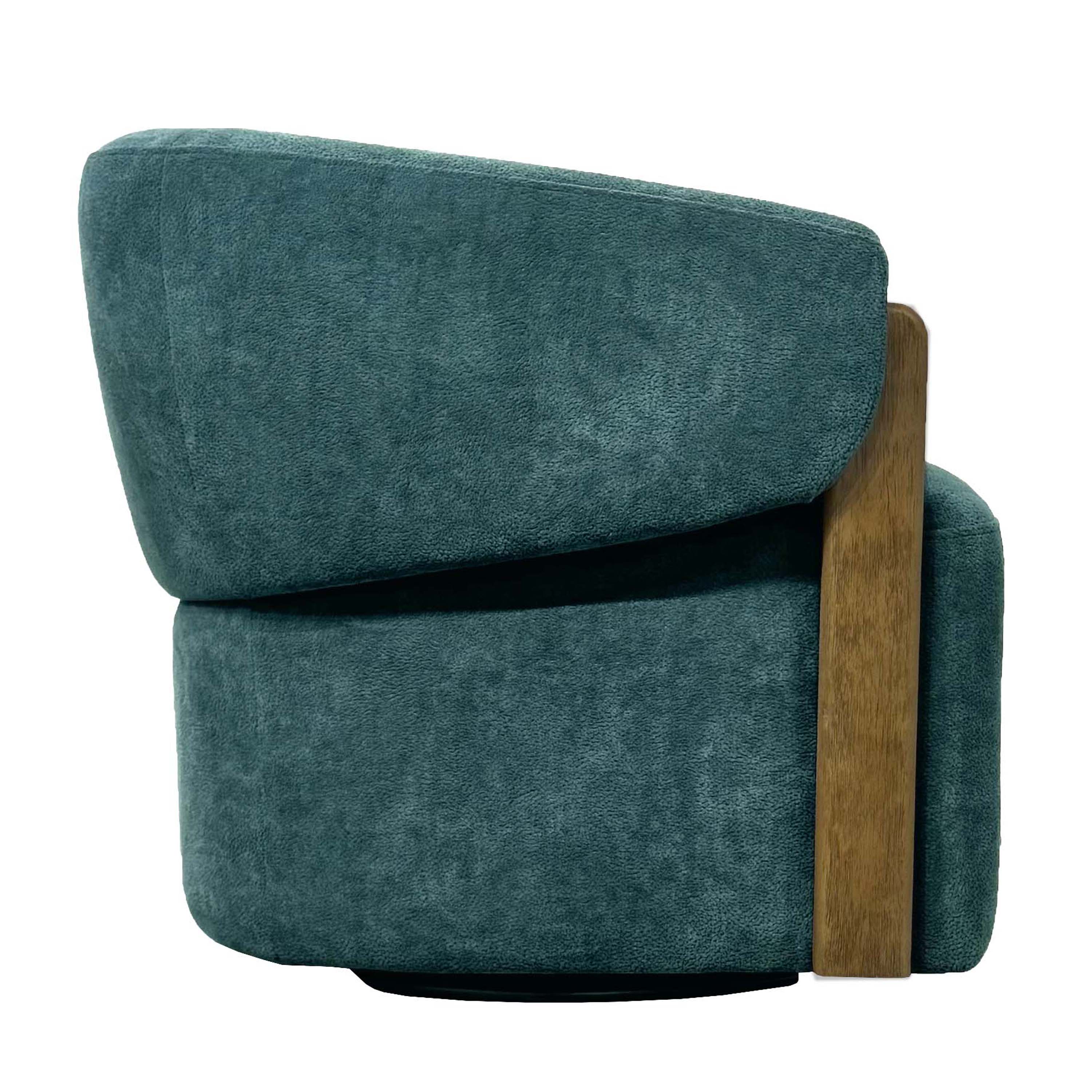 FINLEY - ISLAND TEAL Swivel Accent Chair - Image 7