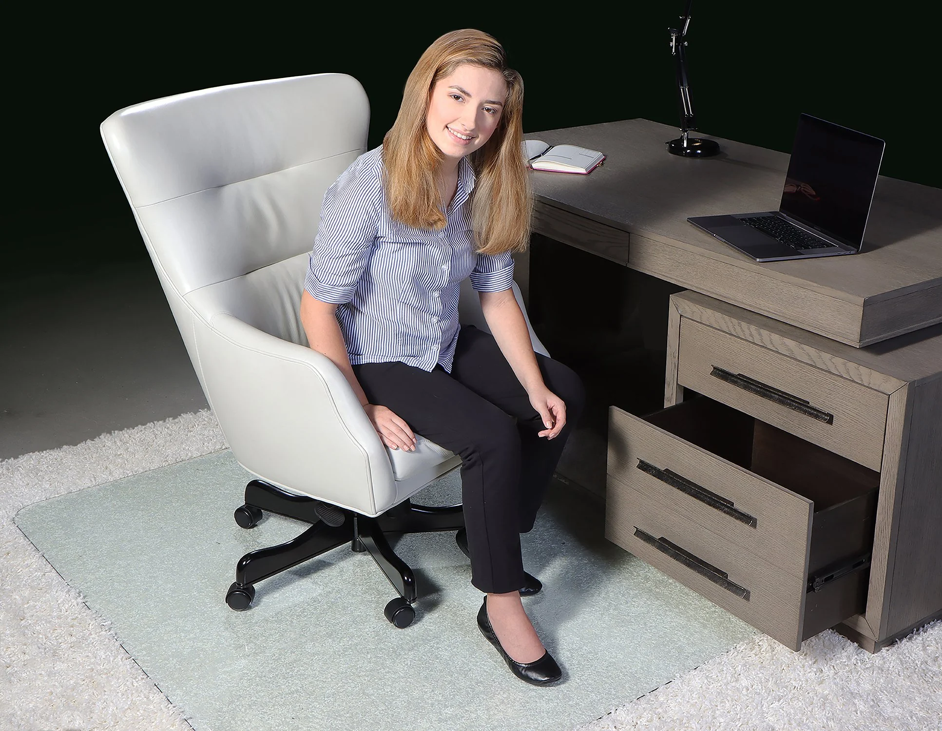 GLASS CHAIR MAT 45" Glass Chair Mat - Image 5