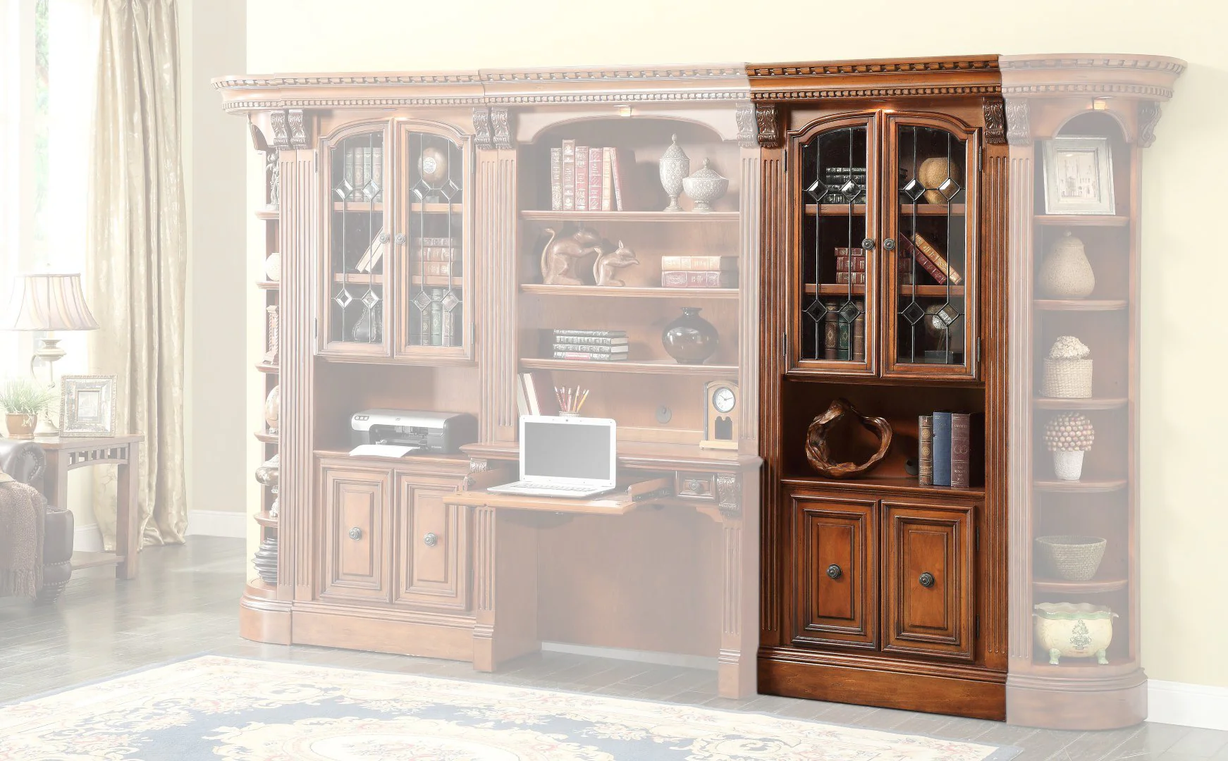 HUNTINGTON 32" Glass Door Cabinet - Image 3