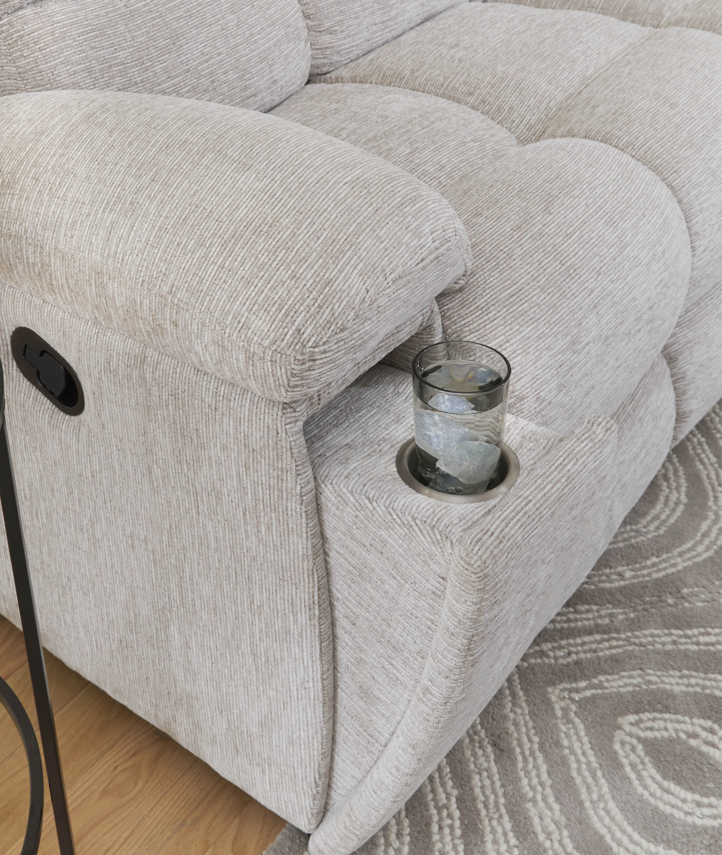 BUSTER - OPAL TAUPE Manual Dual Reclining Console Loveseat - Image 7