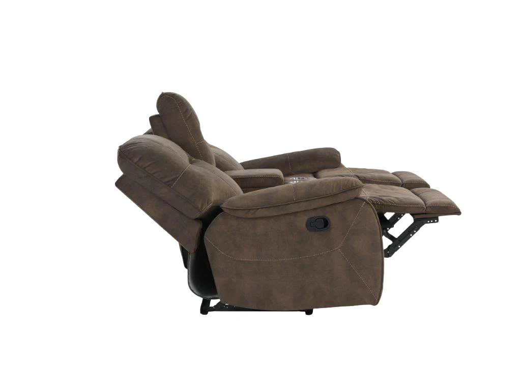 COOPER - SHADOW BROWN Manual Console Loveseat - Image 4