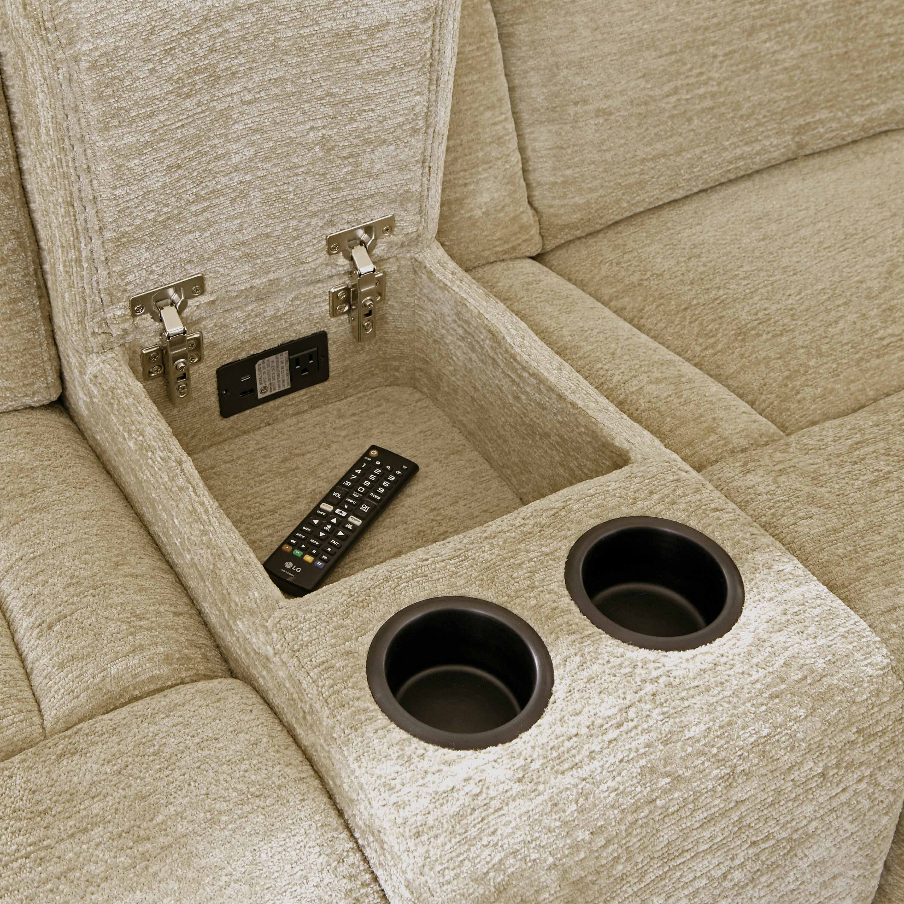 DALTON - LUCKY FAWN 6pc Power Reclining Sectional - Image 9