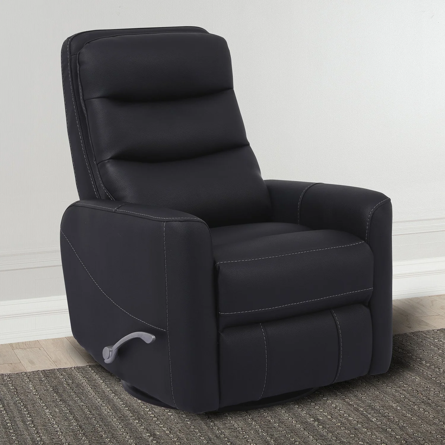 HERCULES - BLACK Manual Swivel Glider Recliner - Image 3