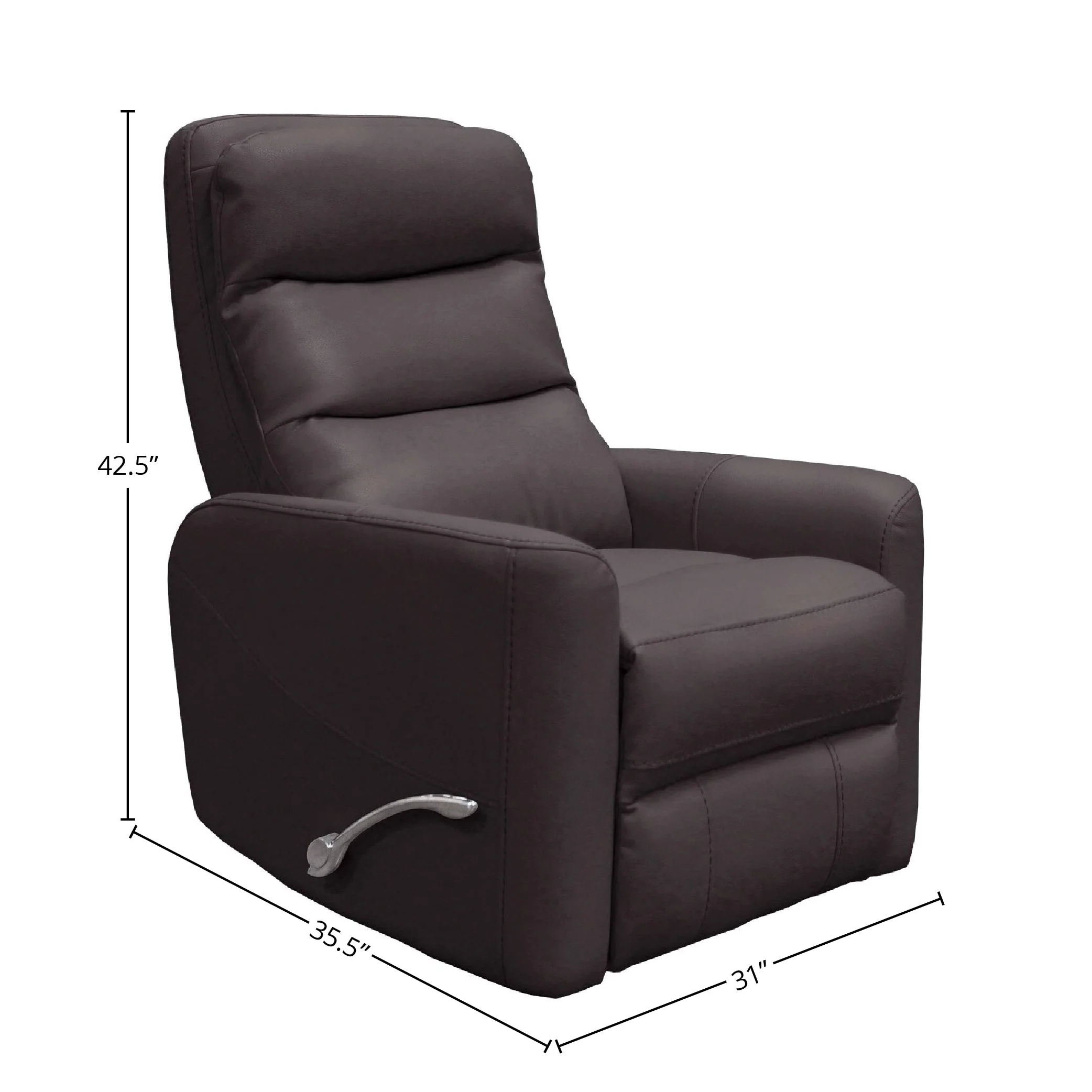 HERCULES - CHOCOLATE Manual Swivel Glider Recliner - Image 3