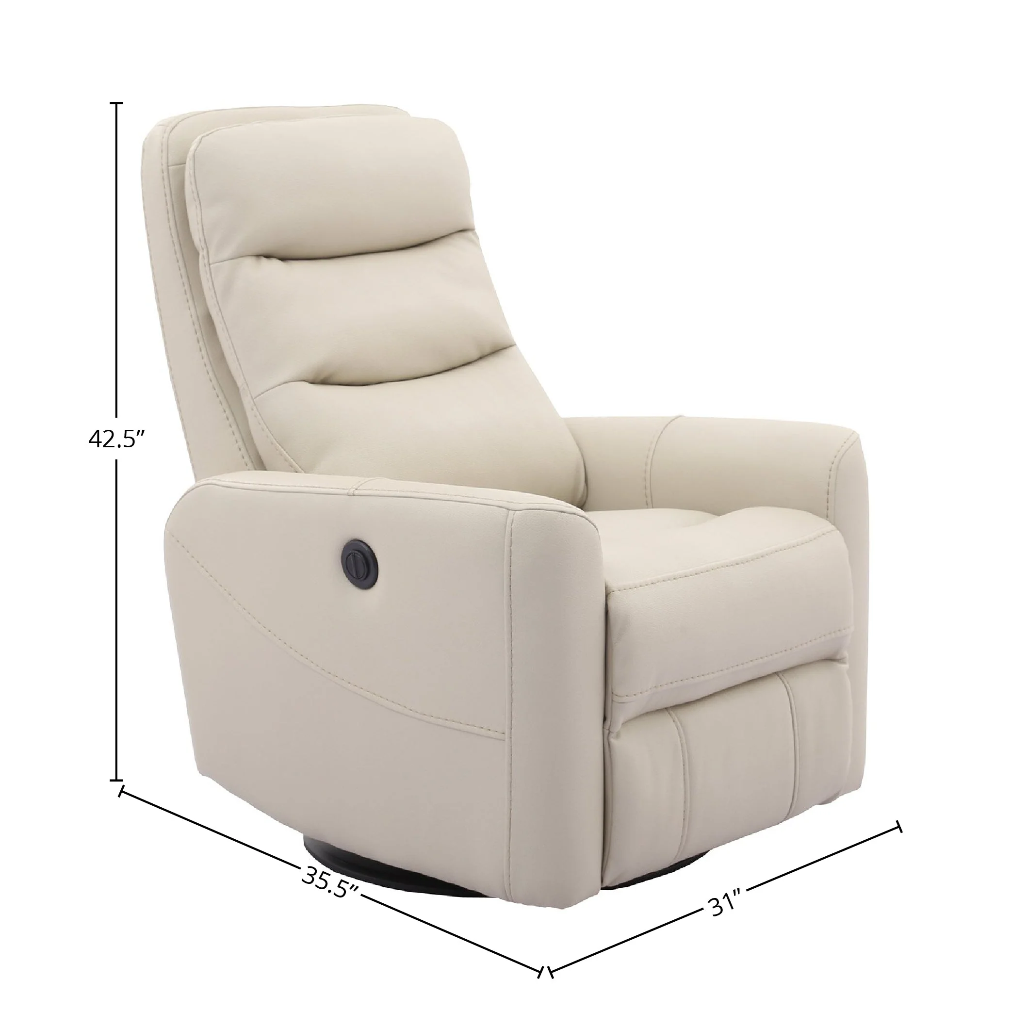 HERCULES - OYSTER Manual Swivel Glider Recliner - Image 8