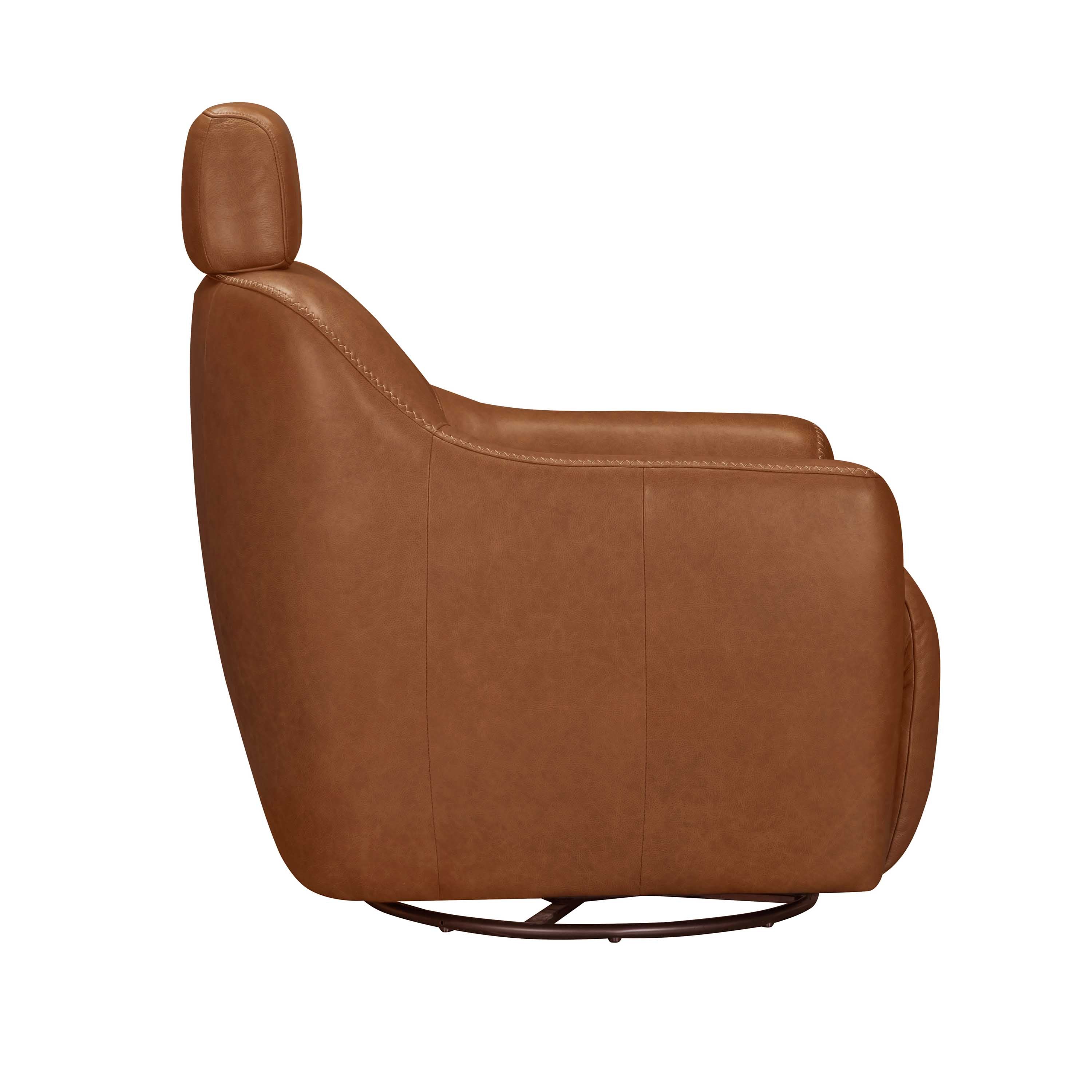 MILES - RENAISSANCE CINNAMON Swivel Gliding Accent Chair - Image 3