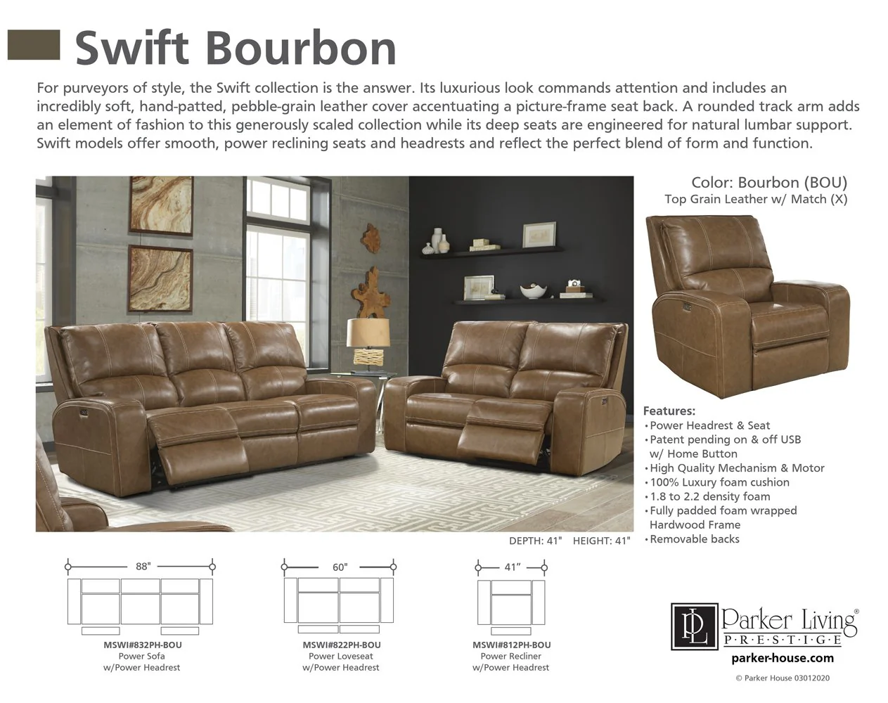 SWIFT - BOURBON Power Loveseat - Image 3