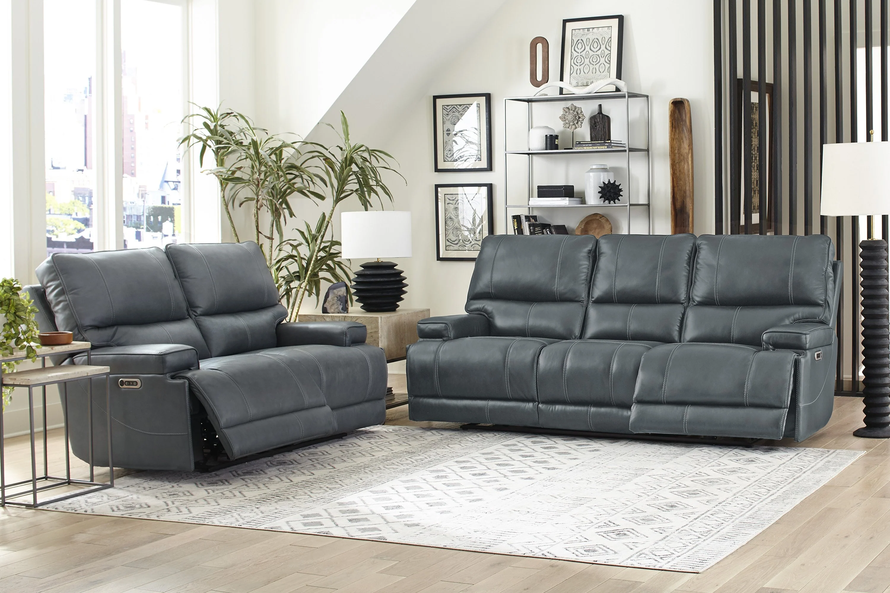 WHITMAN - VERONA AZURE Powered By FreeMotion Power Reclining Collection - Image 3