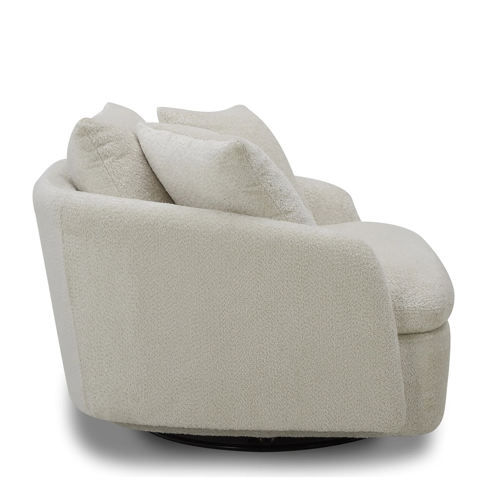 BOOMER - UTOPIA SAND Large Swivel Chair with 2 Toss pillows - Image 5