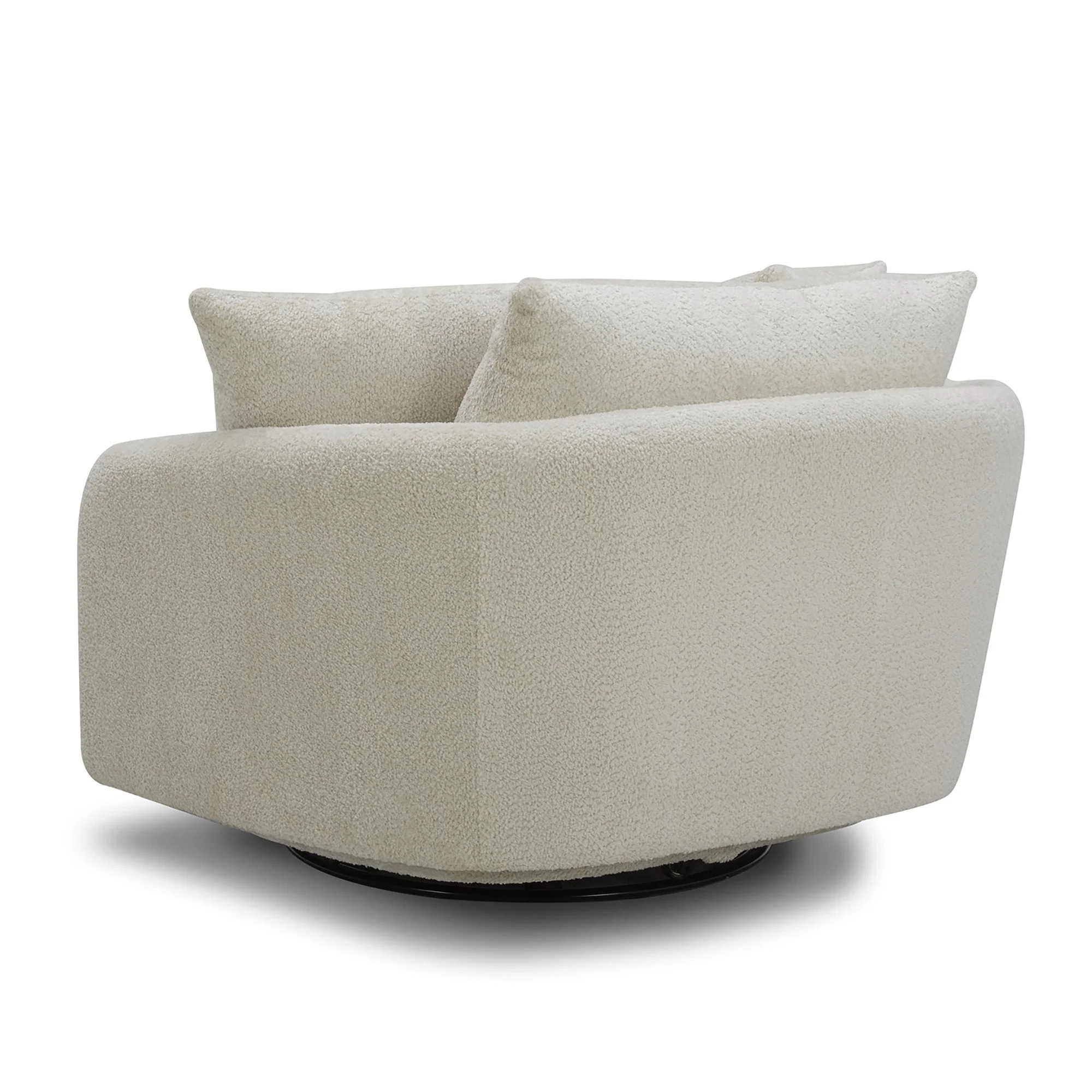 BOOMER - UTOPIA SAND Large Swivel Chair with 2 Toss pillows - Image 7