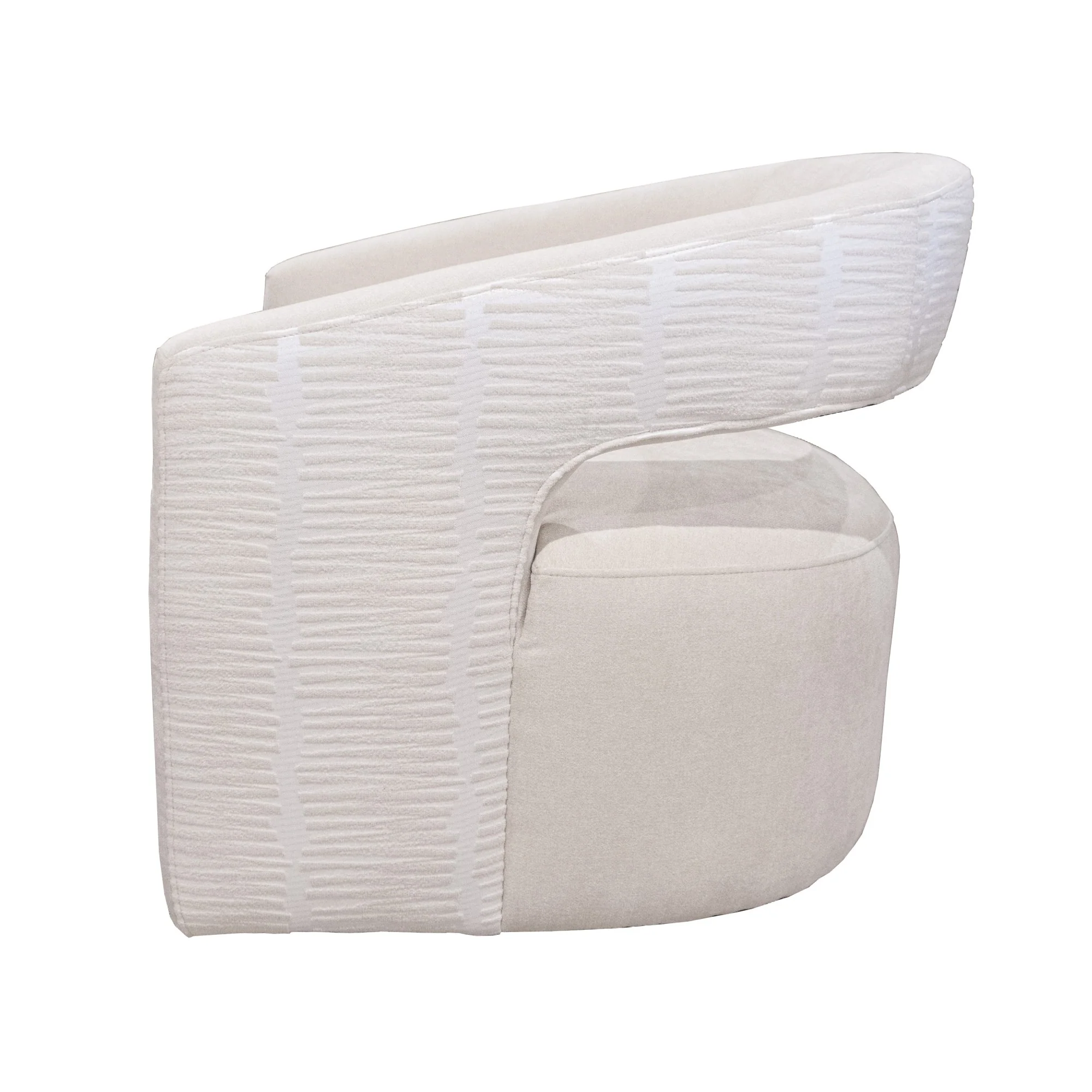 ORBIT - ELISE NATURAL Open Back Accent Swivel Chair - Image 4