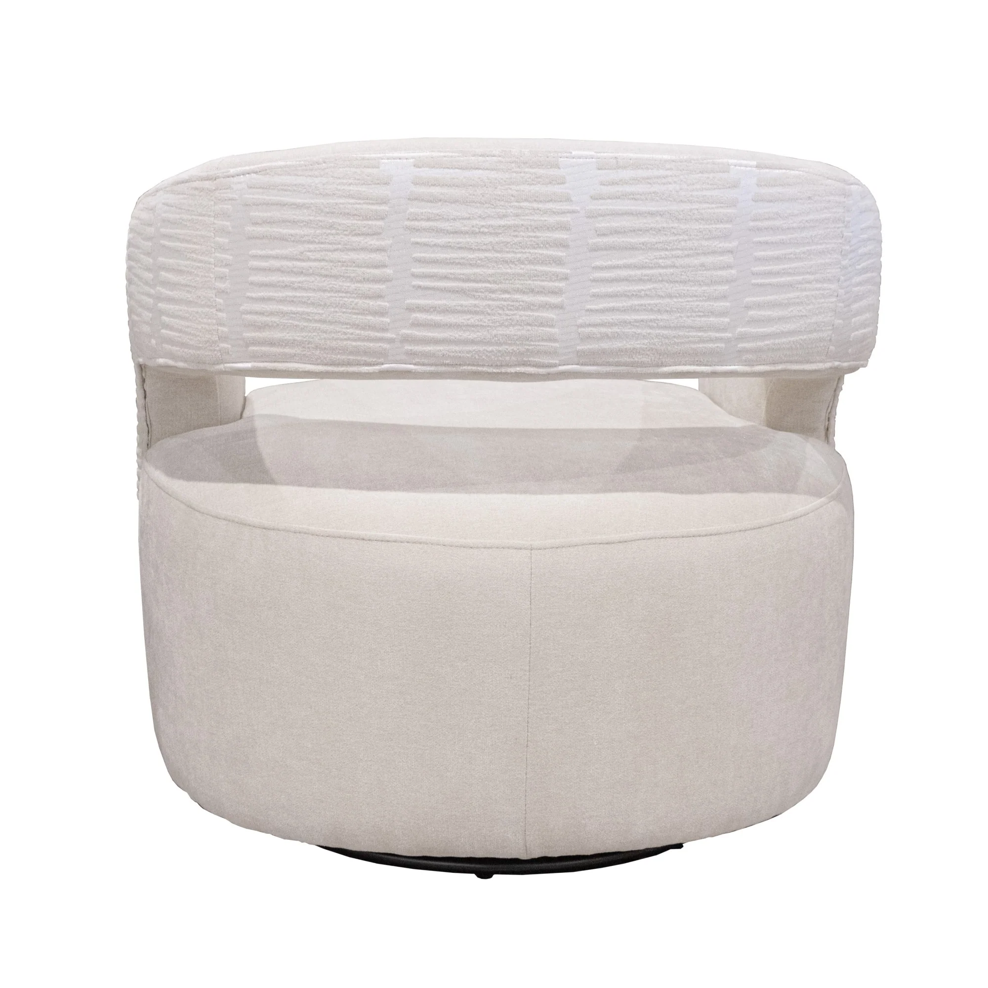 ORBIT - ELISE NATURAL Open Back Accent Swivel Chair - Image 5