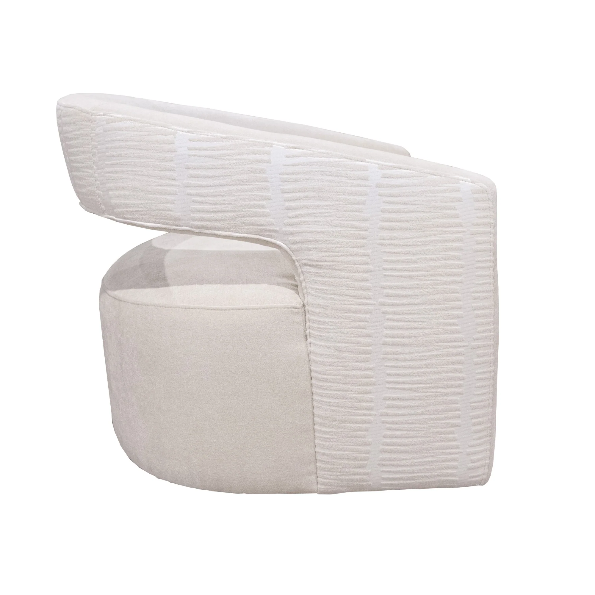 ORBIT - ELISE NATURAL Open Back Accent Swivel Chair - Image 6