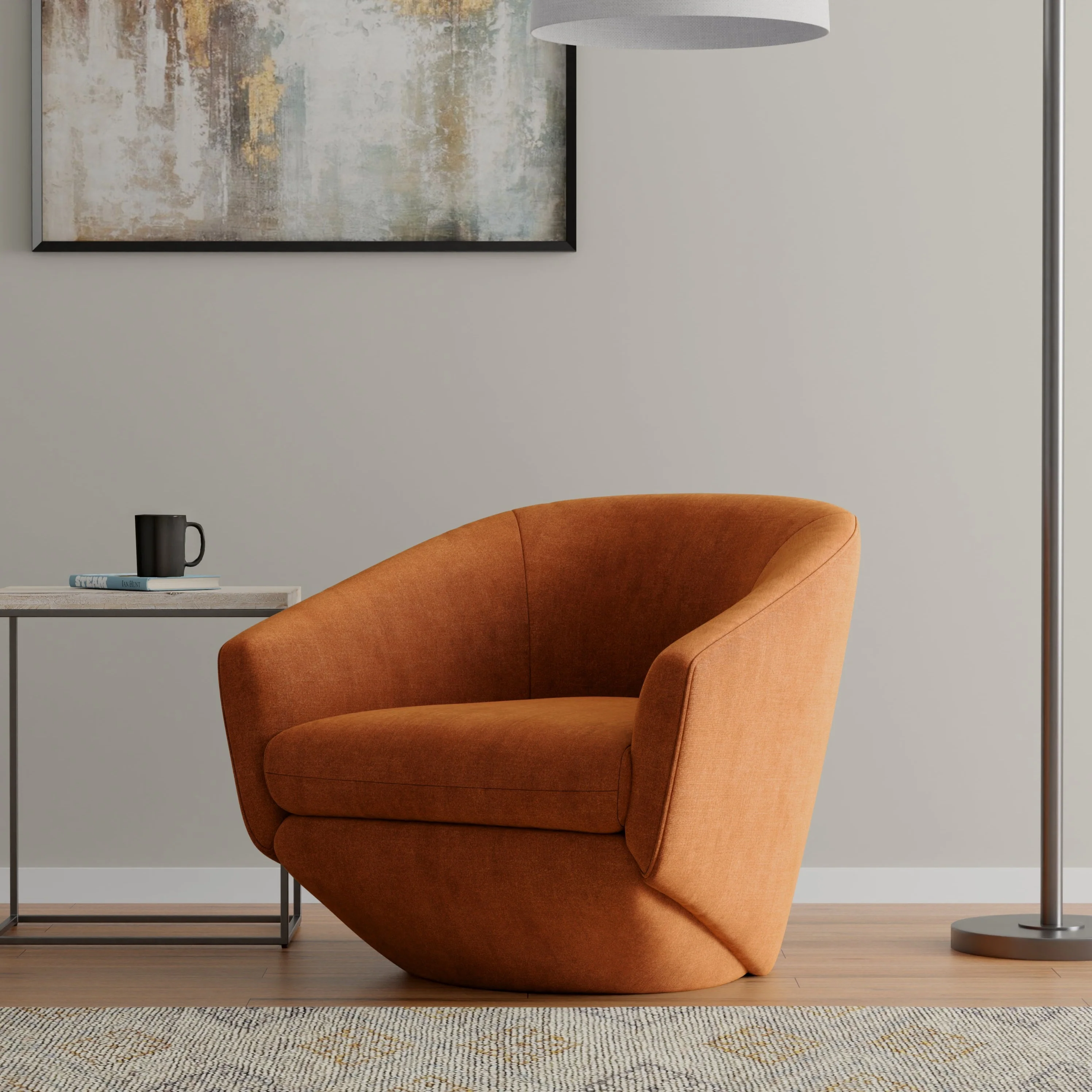 THE TWIST - ELISE RUST Accent Swivel Chair - Image 3