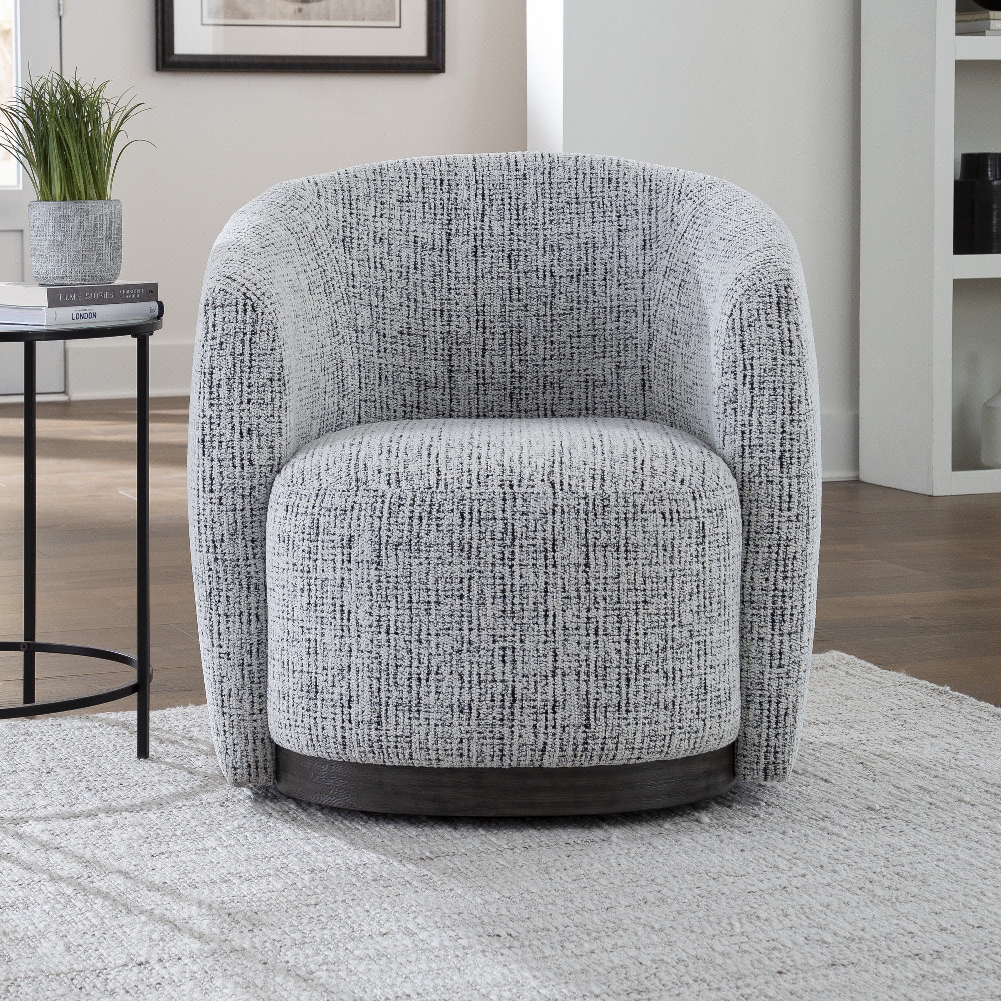 TATUM - NIGHTSHADE Swivel Accent Chair - Image 5