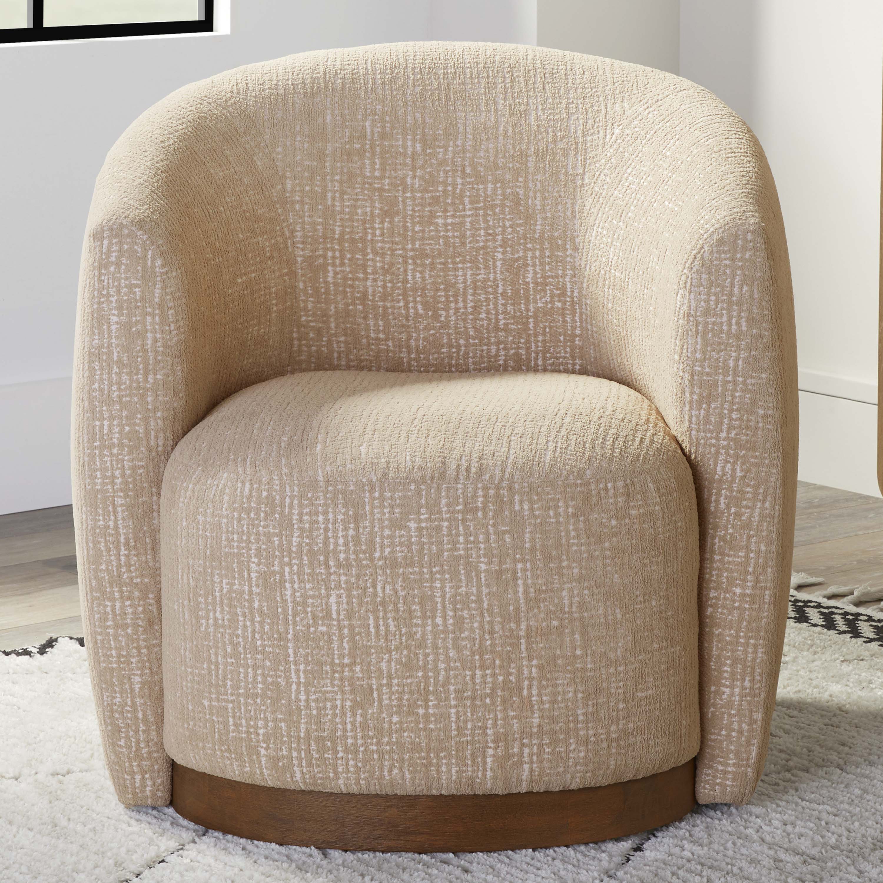 TATUM - SAND DOLLAR Swivel Accent Chair - Image 3